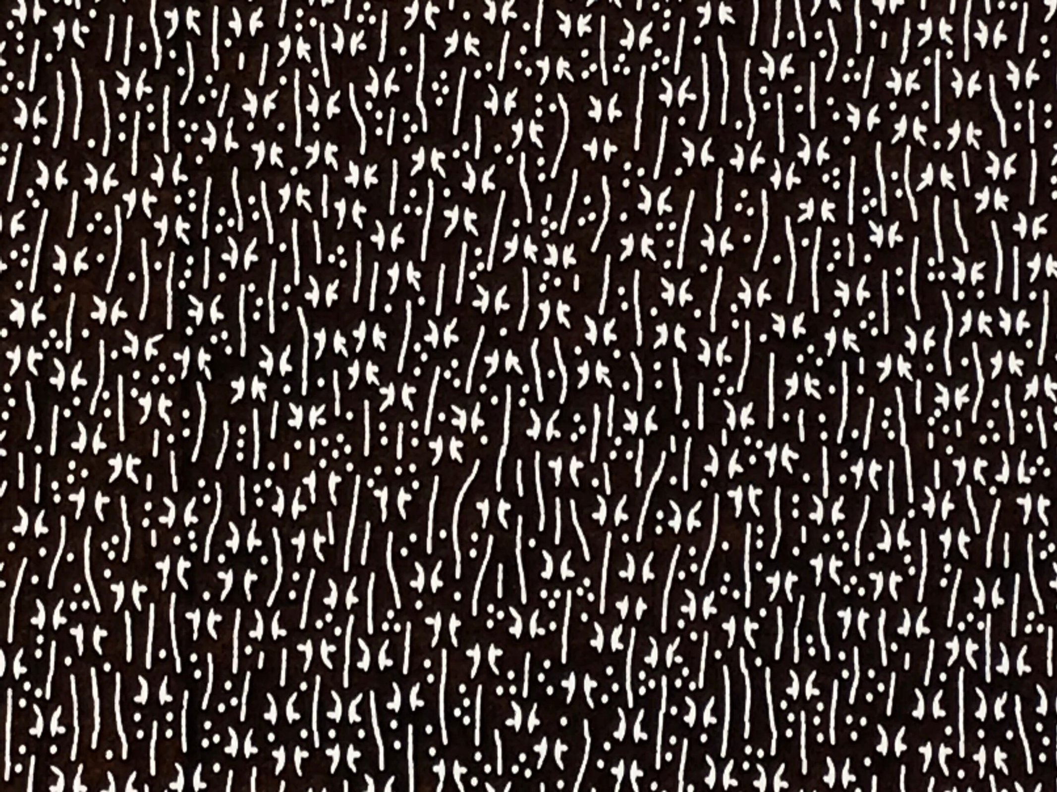 Antique Japanese Ise Katagami Paper Kimono Stencil Katazome Plant Pattern A842