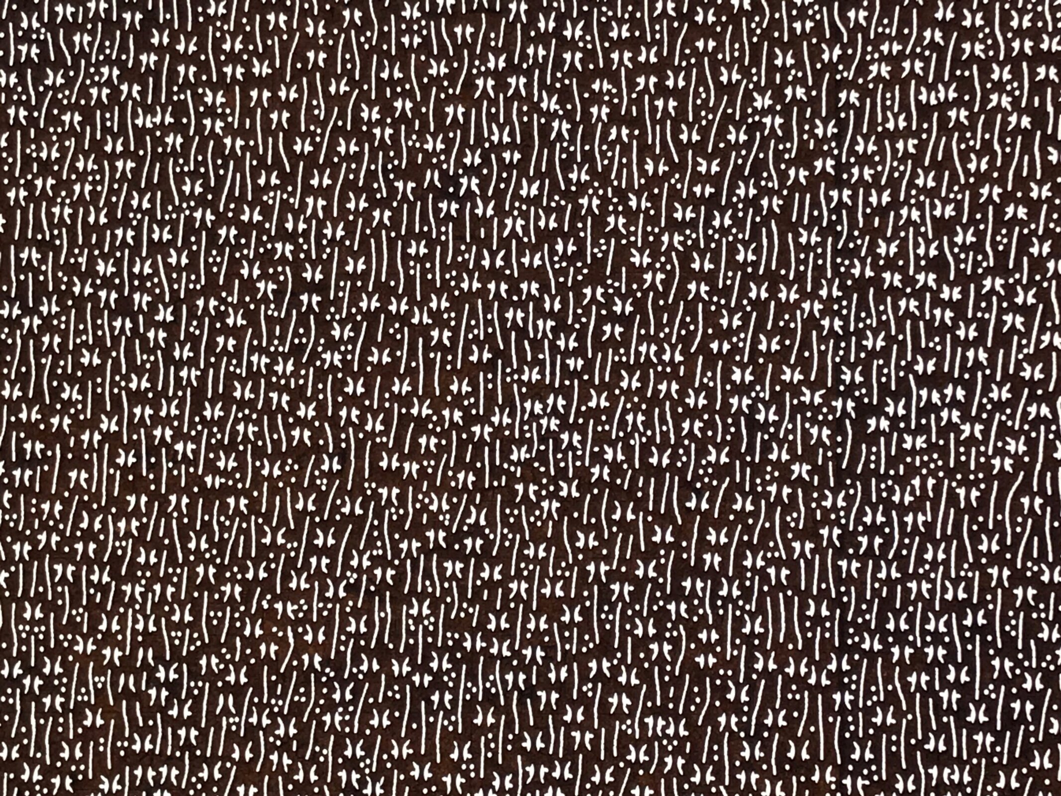 Antique Japanese Ise Katagami Paper Kimono Stencil Katazome Plant Pattern A842