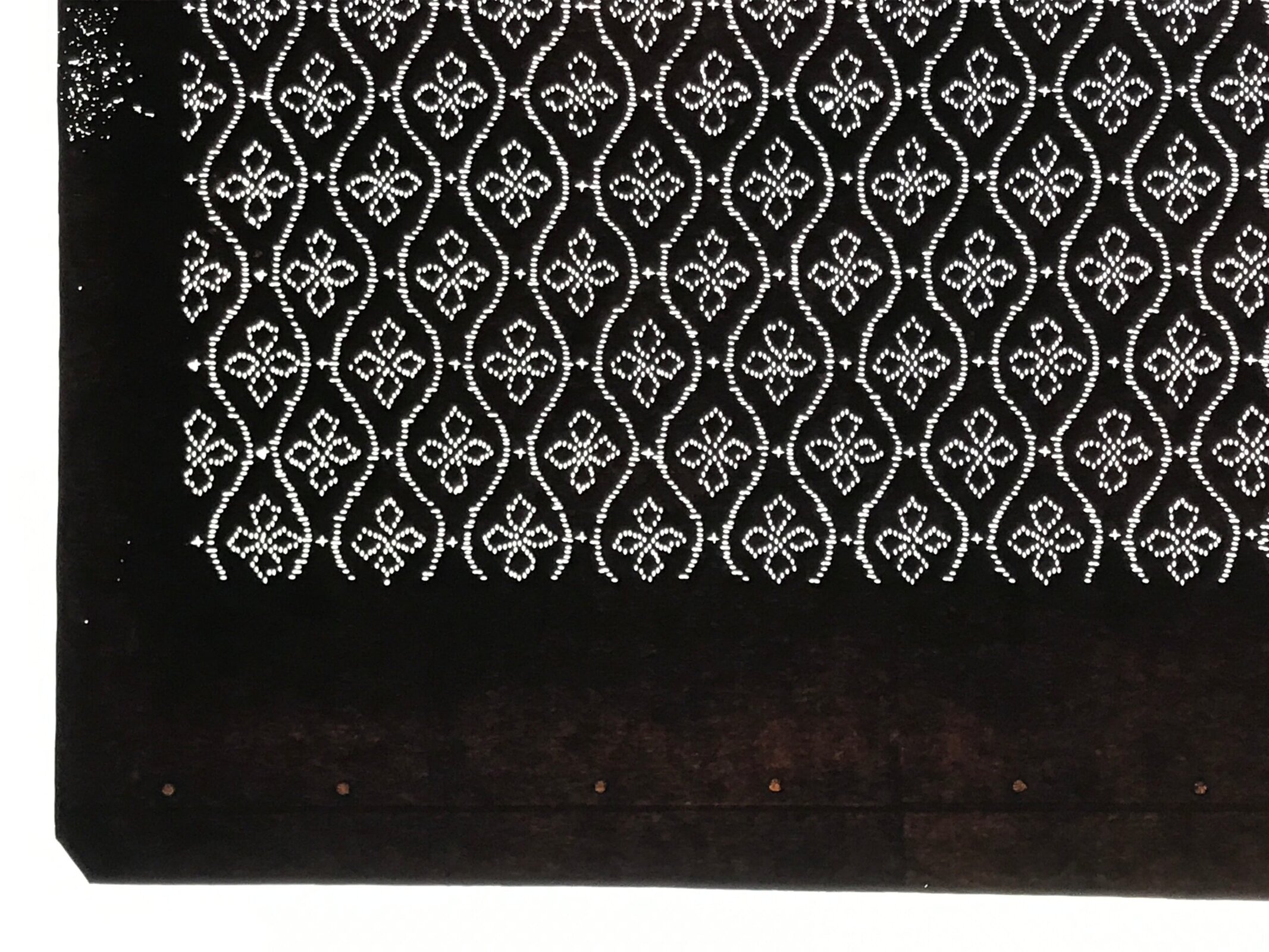 Antique Japanese Ise Katagami Paper Kimono Stencil Tatewaku Hishi Pattern A862