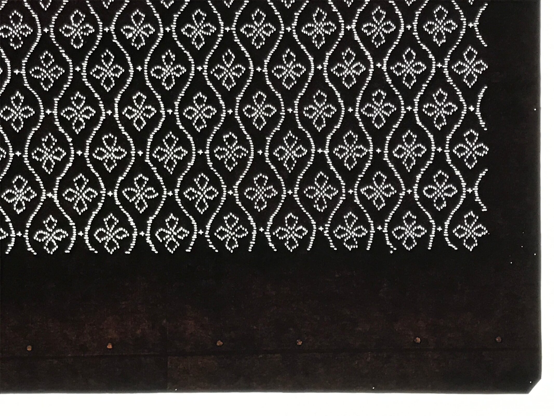 Antique Japanese Ise Katagami Paper Kimono Stencil Tatewaku Hishi Pattern A862