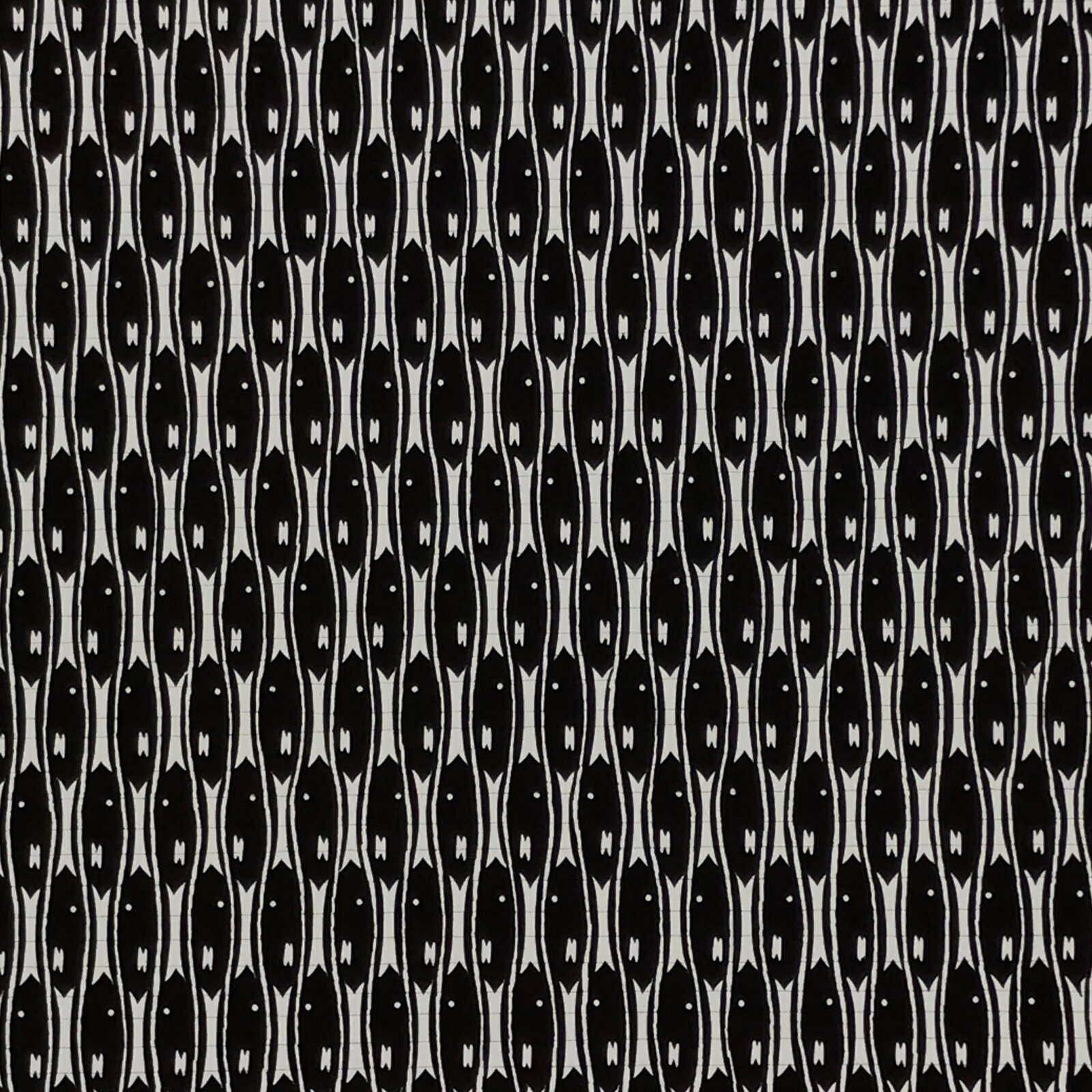 Antique Japanese Ise Katagami Paper Kimono Stencil Vertical Mist Tatewaku A840