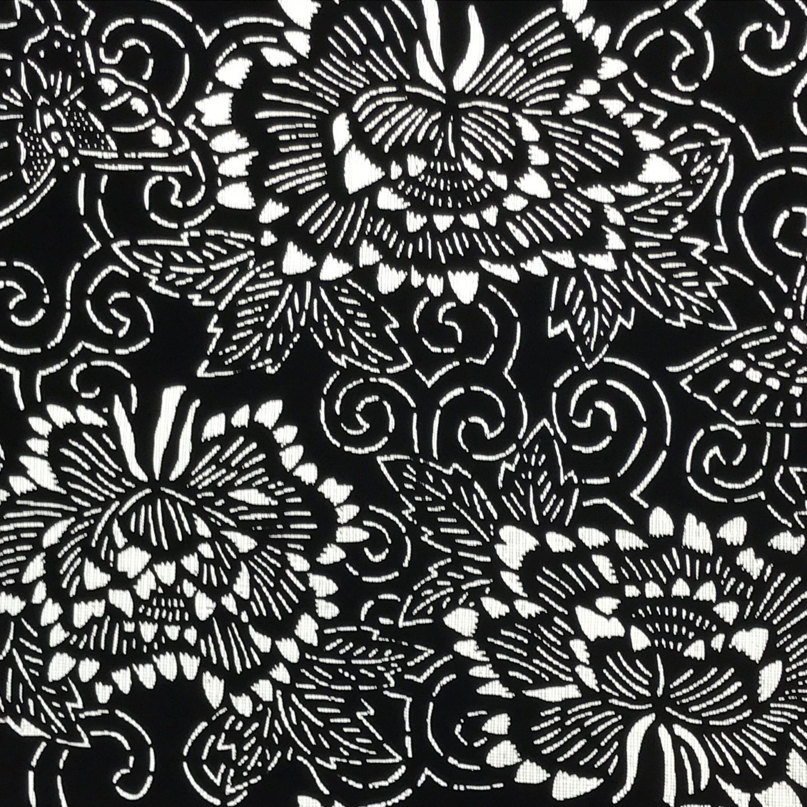 Antique Japanese Katagami Paper Kimono Stencil Butterfly Peony Flower Botan A770