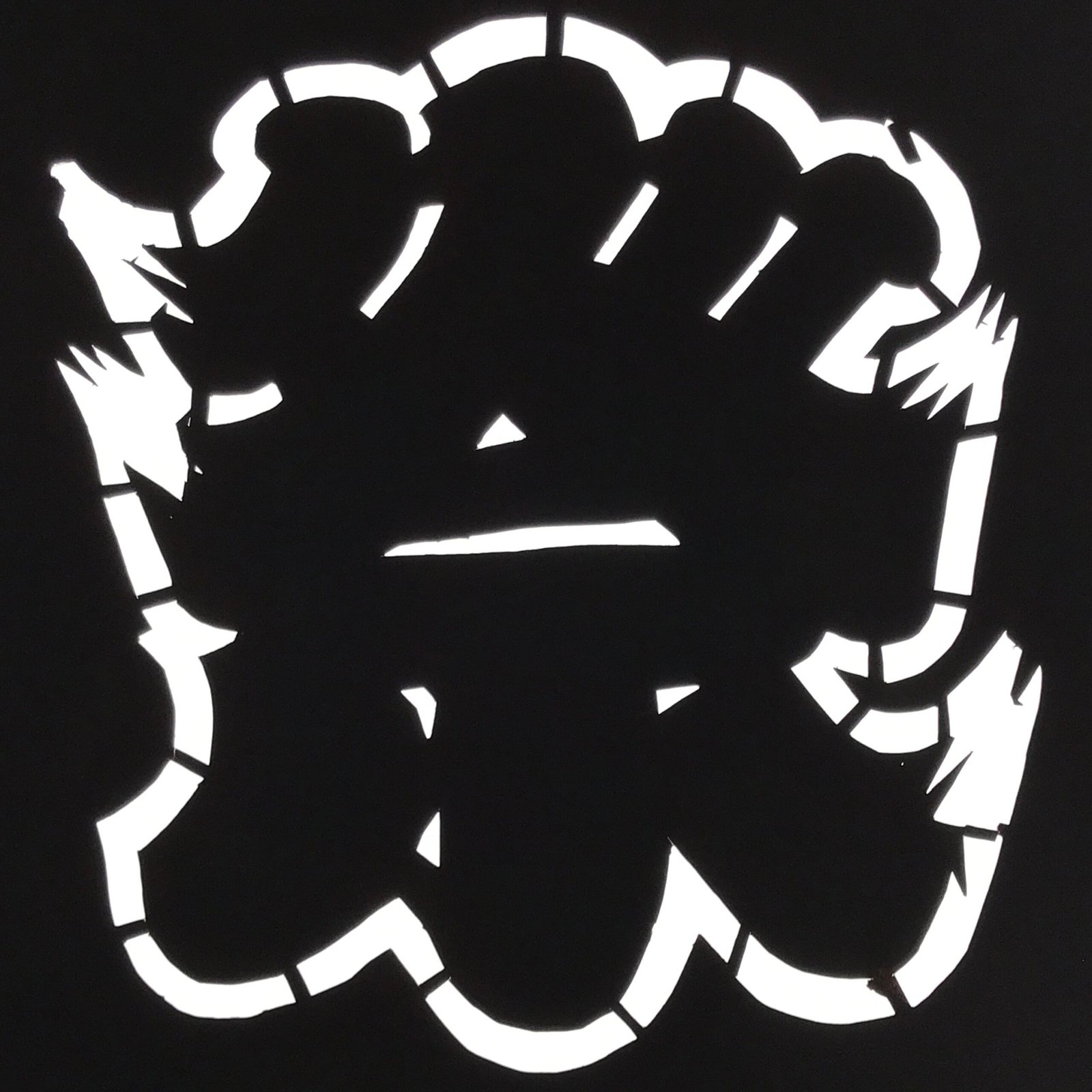 Antique Japanese Katagami Paper Kimono Stencil Festival Matsuri Large Kanji A855