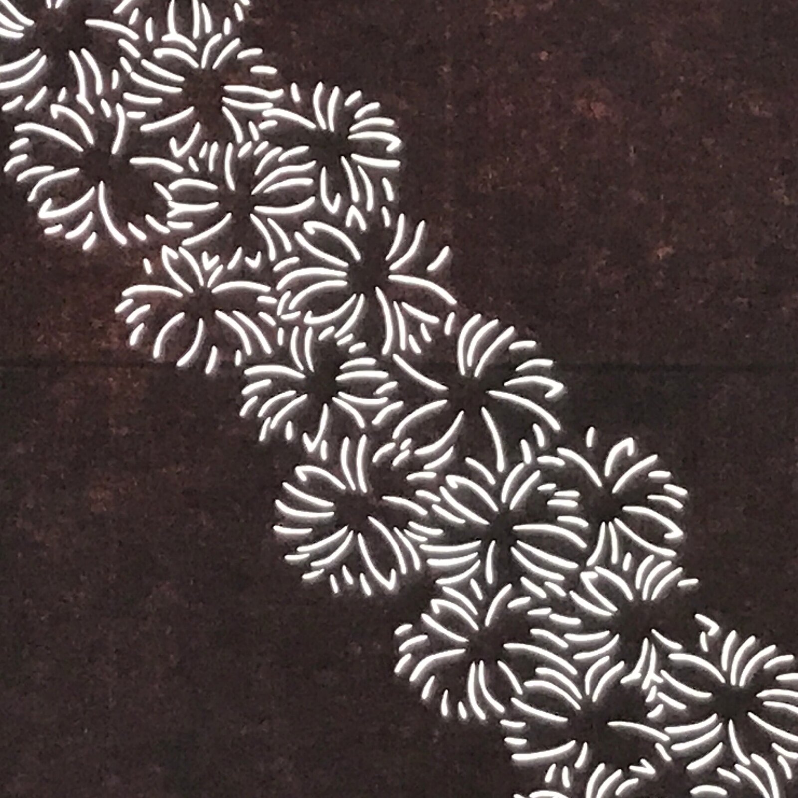 Antique Japanese Katagami Paper Kimono Stencil Hana Flower Pattern A752