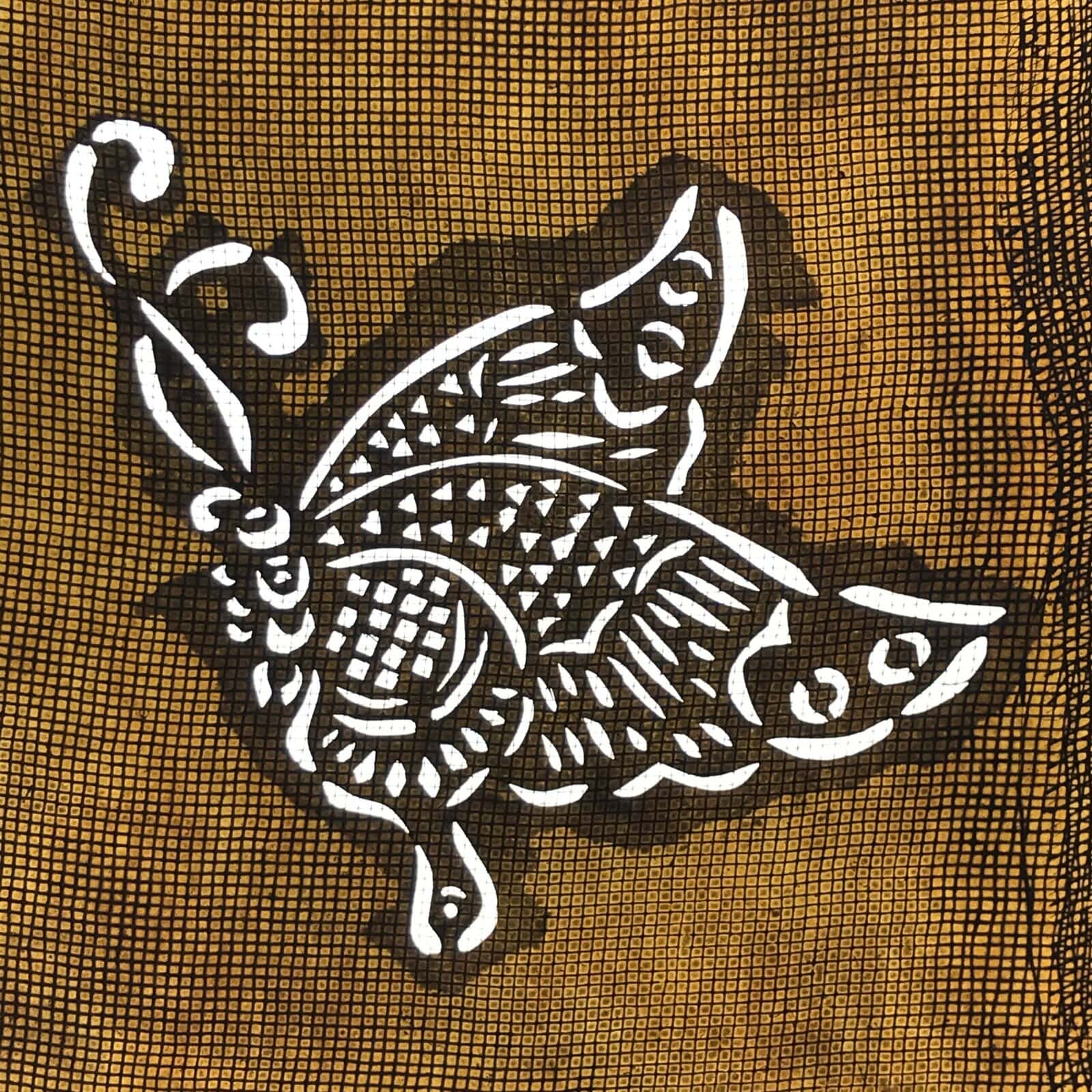 Antique Japanese Katagami Paper Kimono Stencil Katazome Butterfly Design A778