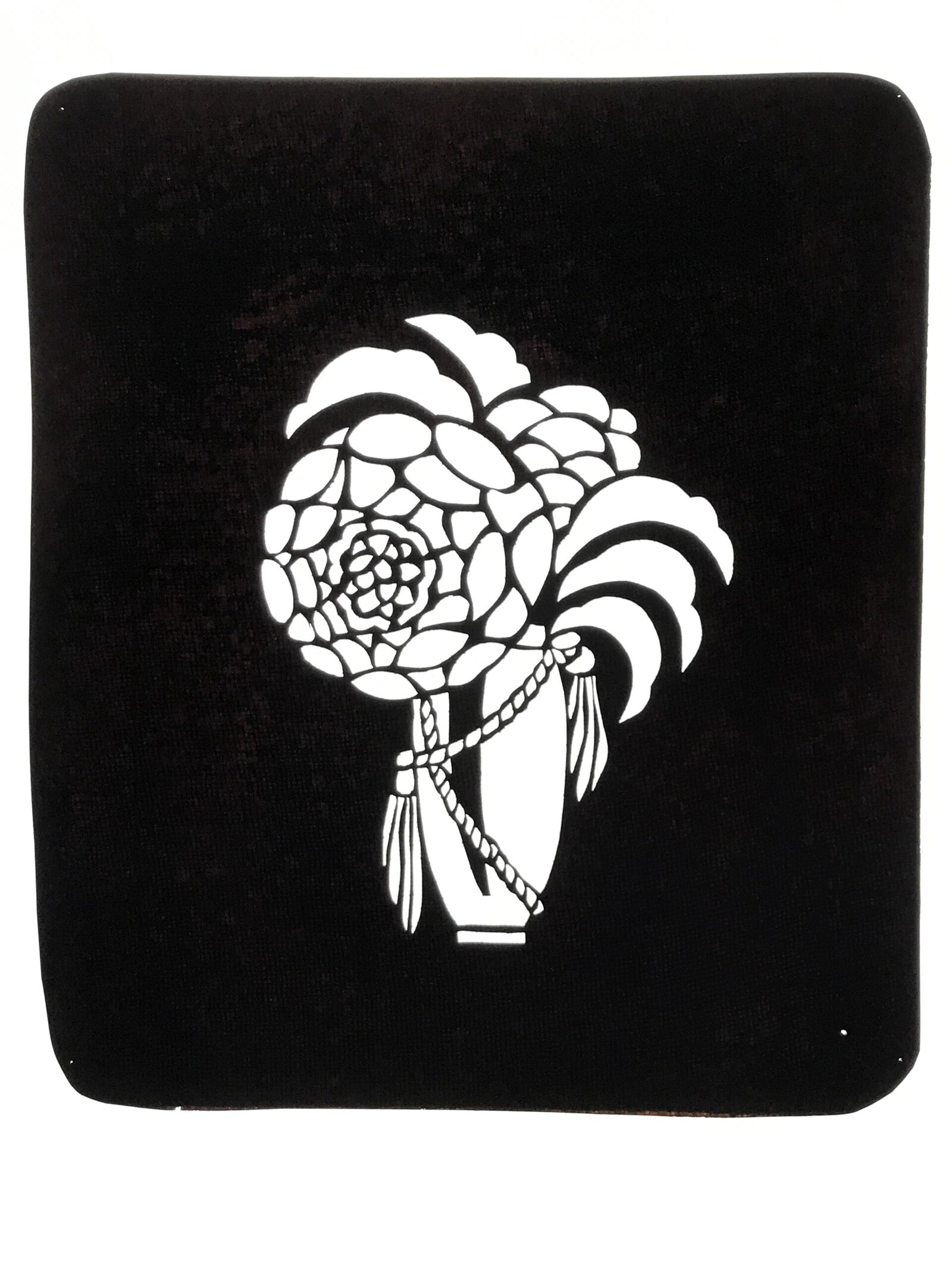 Antique Japanese Katagami Paper Kimono Stencil Katazome Chrysanthemum Kiku A776