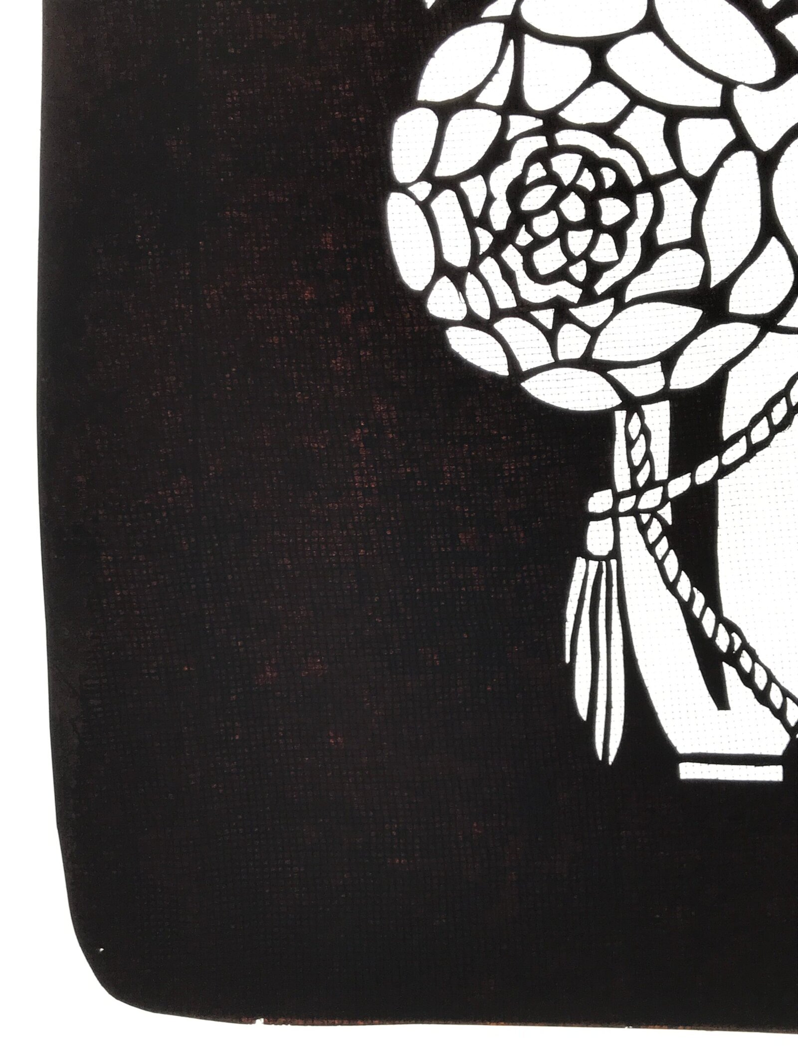 Antique Japanese Katagami Paper Kimono Stencil Katazome Chrysanthemum Kiku A776