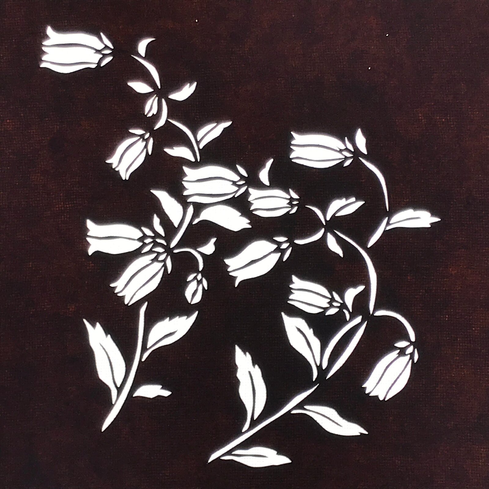 Antique Japanese Katagami Paper Kimono Stencil Katazome Hana Flower Buds A783