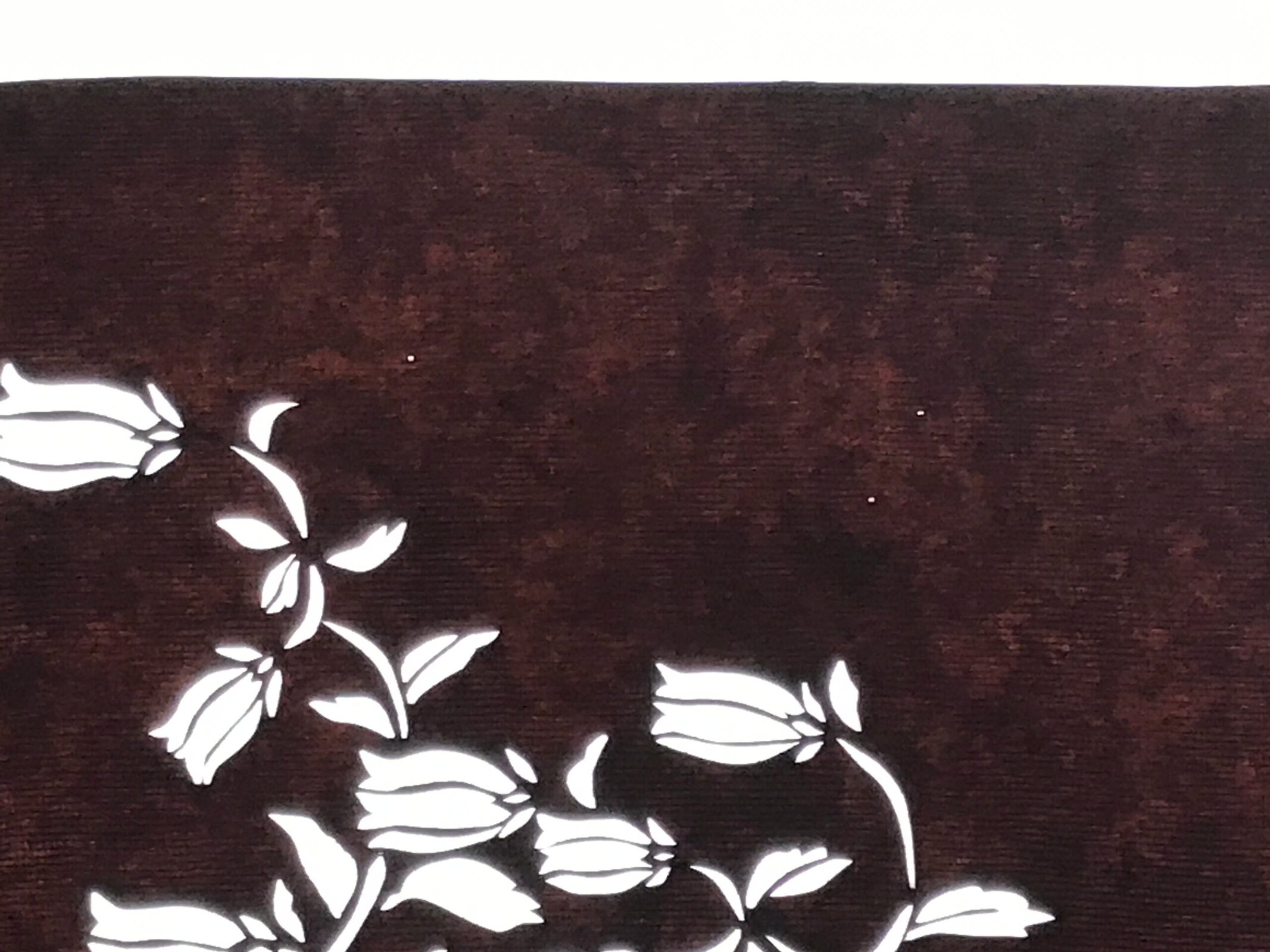 Antique Japanese Katagami Paper Kimono Stencil Katazome Hana Flower Buds A783