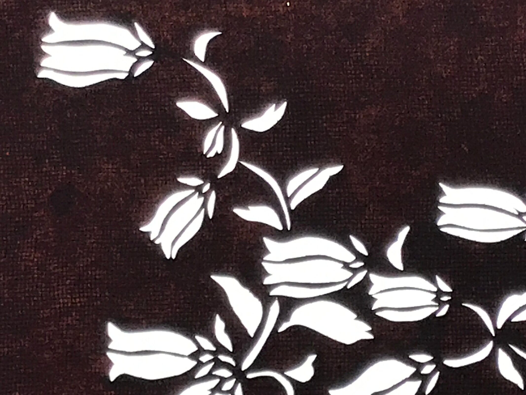 Antique Japanese Katagami Paper Kimono Stencil Katazome Hana Flower Buds A783