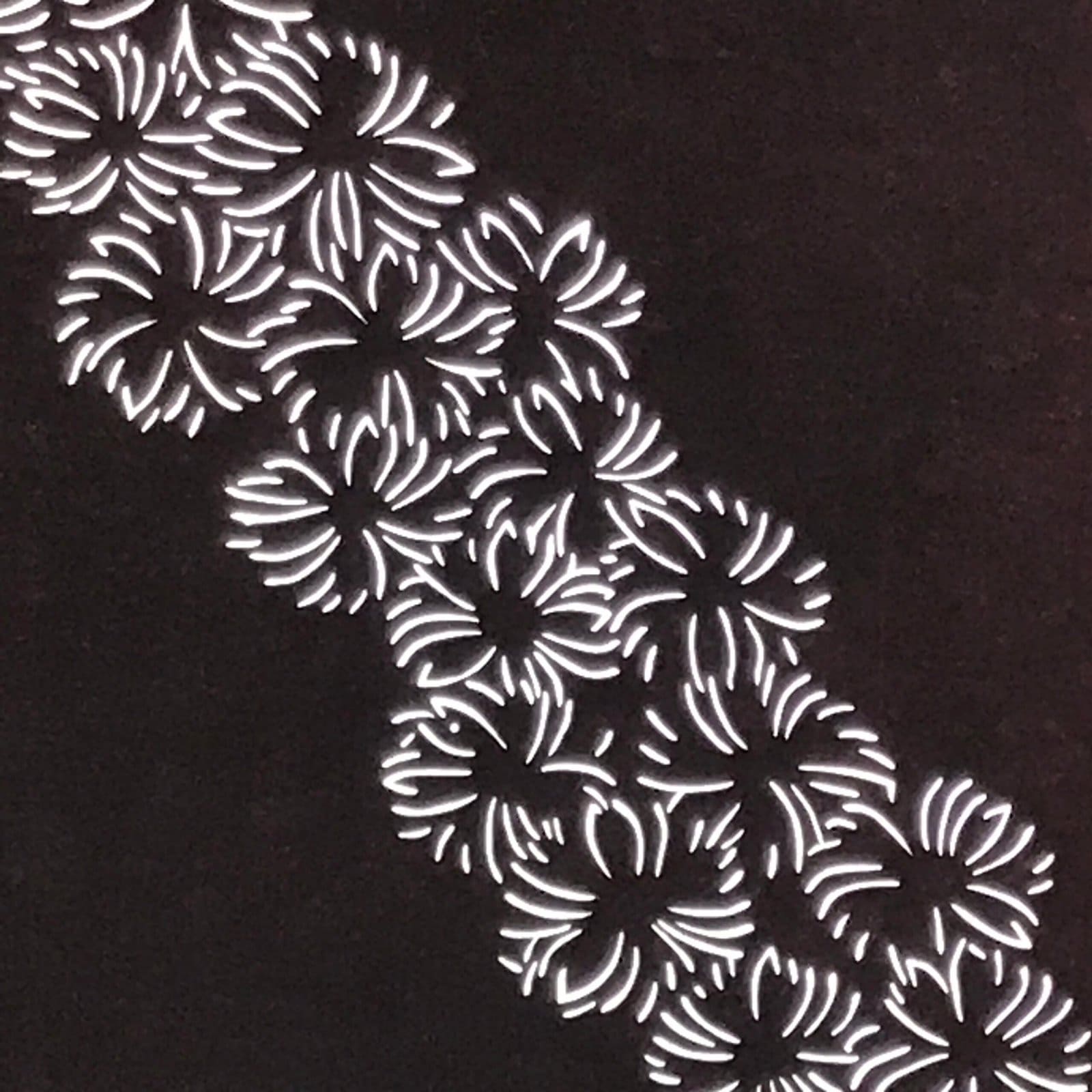 Antique Japanese Katagami Paper Kimono Stencil Katazome Hana Flower Pattern A757