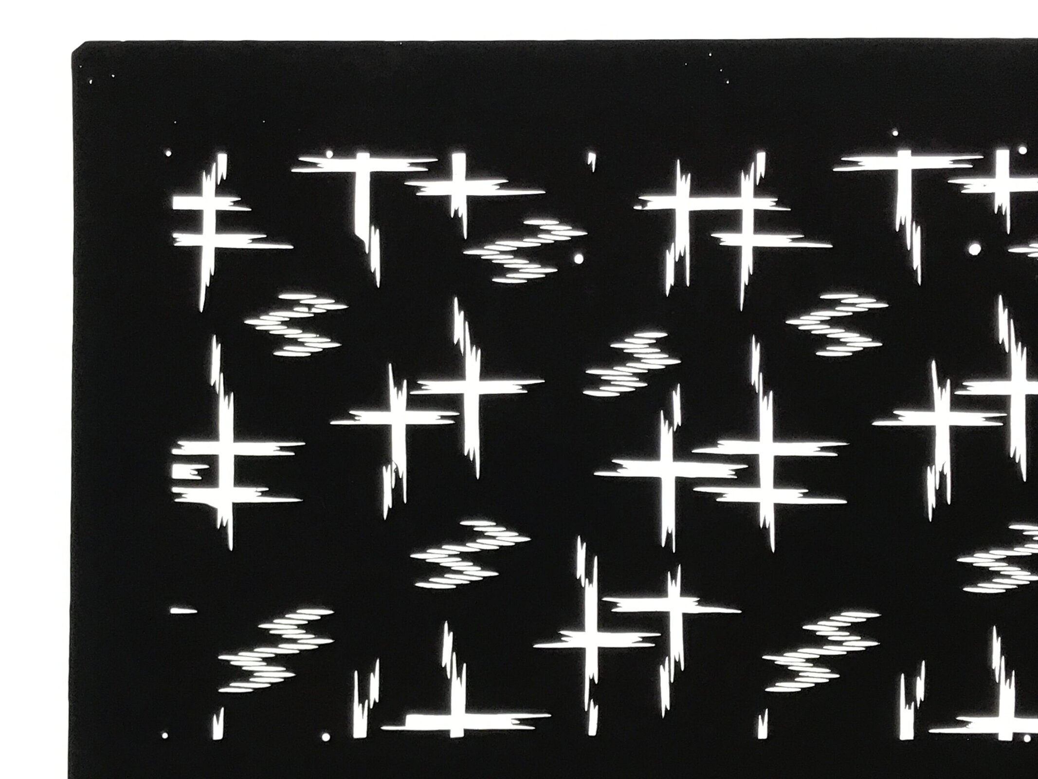 Antique Japanese Katagami Paper Kimono Stencil Katazome Igeta Hash Well A870