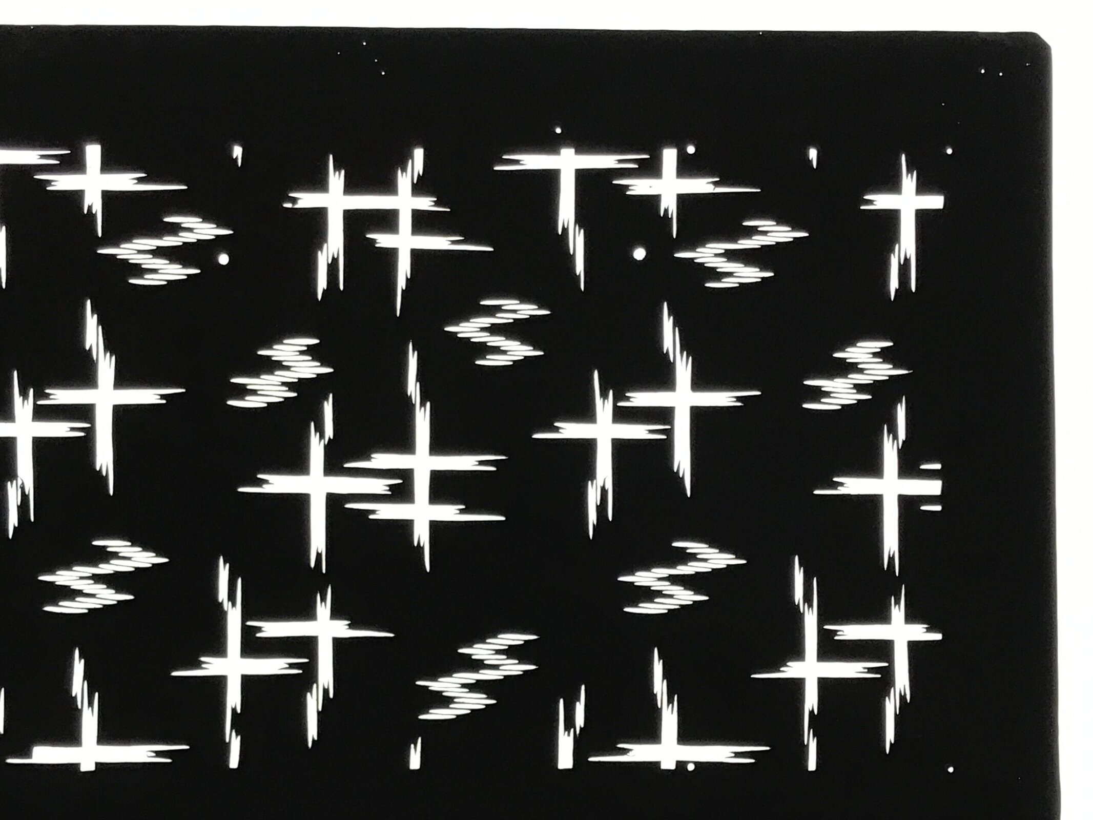 Antique Japanese Katagami Paper Kimono Stencil Katazome Igeta Hash Well A870