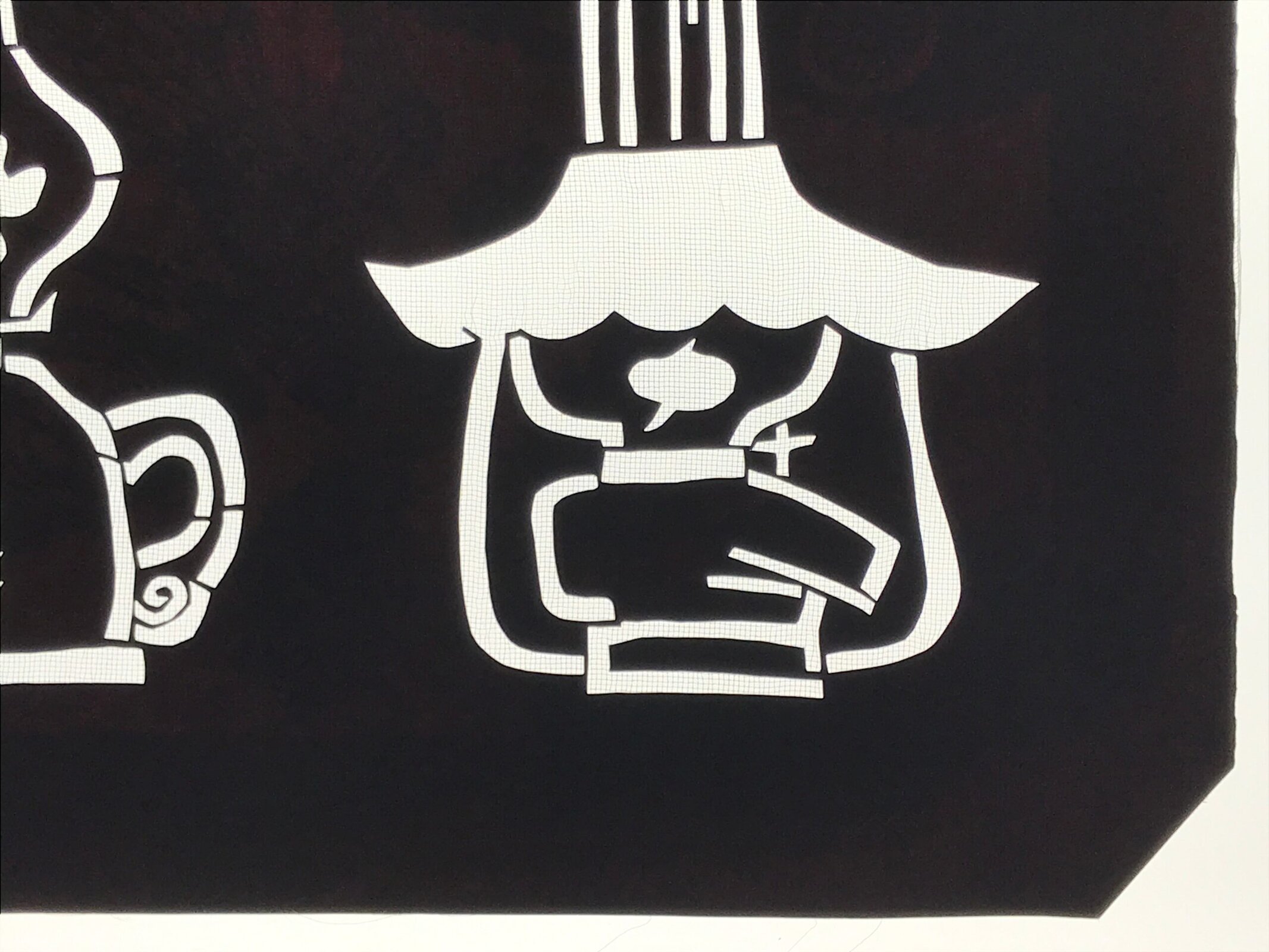 Antique Japanese Katagami Paper Kimono Stencil Katazome Oil Lanterns Lamps A809