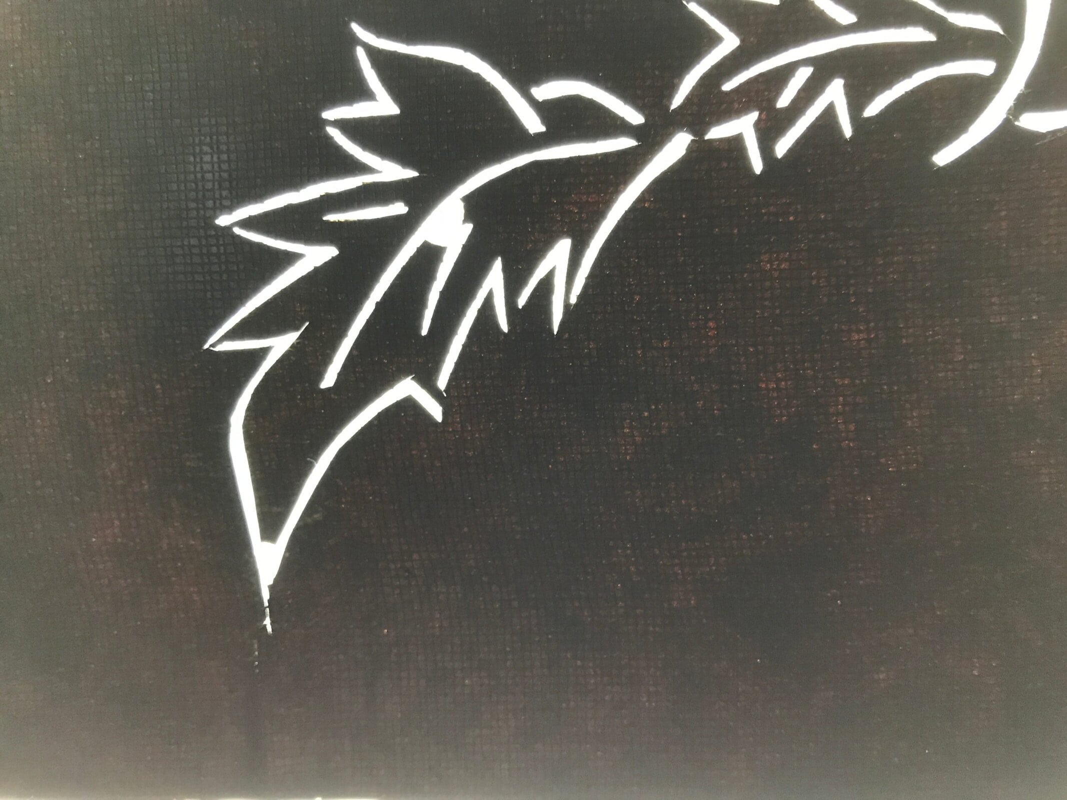 Antique Japanese Katagami Paper Kimono Stencil Katazome Peony Botan Flower A782