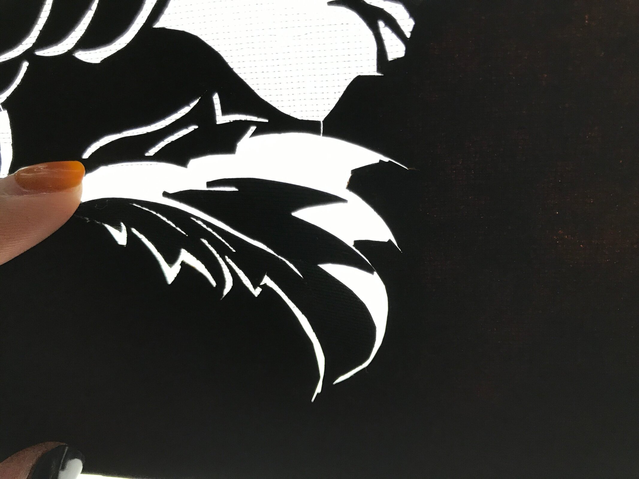 Antique Japanese Katagami Paper Kimono Stencil Katazome Peony Botan Flower A782