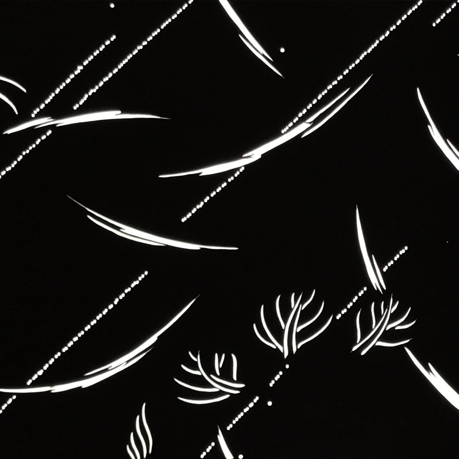 Antique Japanese Katagami Paper Kimono Stencil Katazome Plant Leaves Design A866