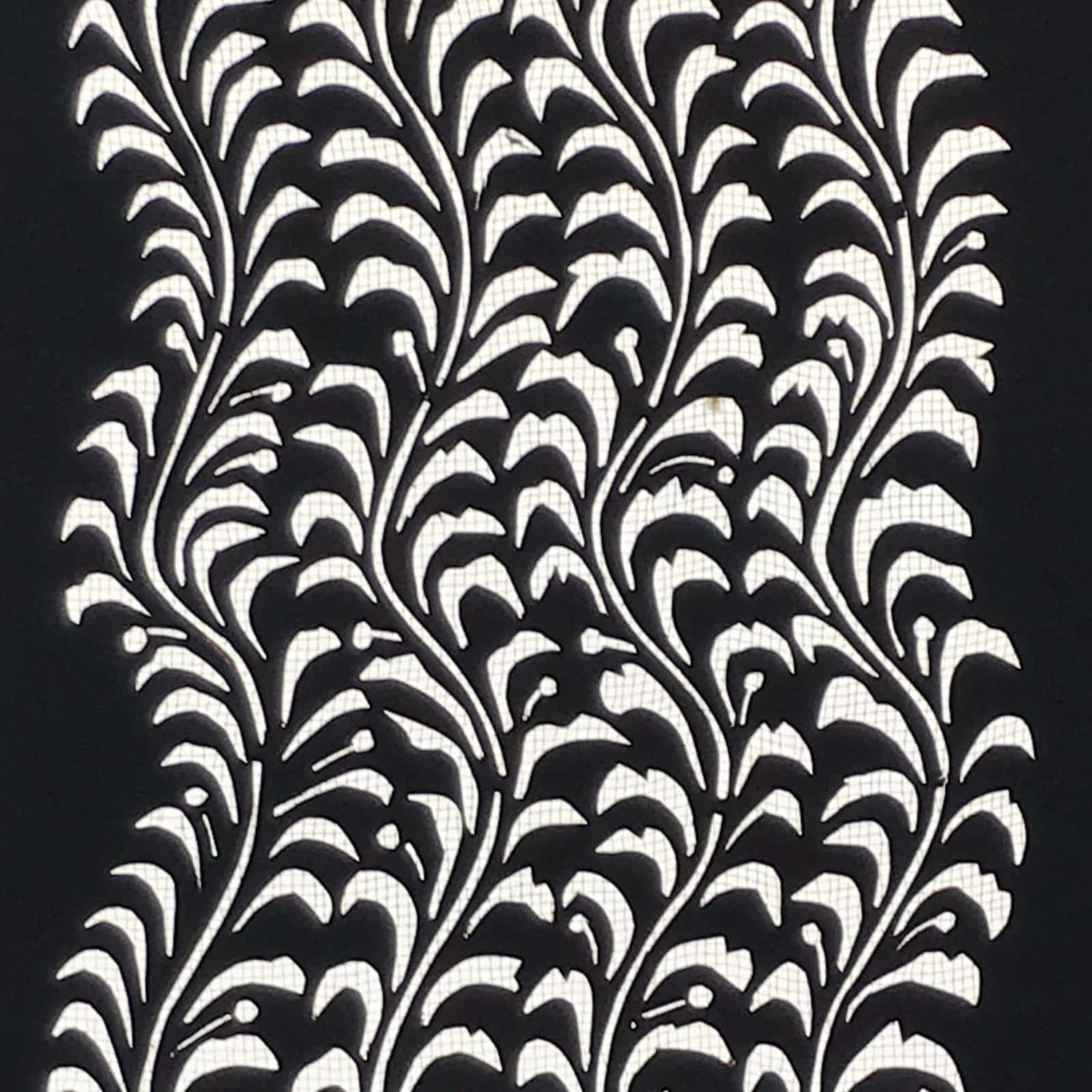 Antique Japanese Katagami Paper Kimono Stencil Katazome Seaweed Nori Vines A774