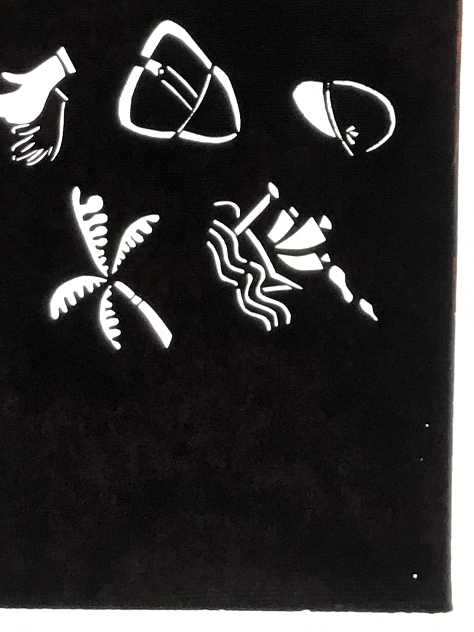 Antique Japanese Katagami Paper Kimono Stencil Katazome Travel Theme Design A802