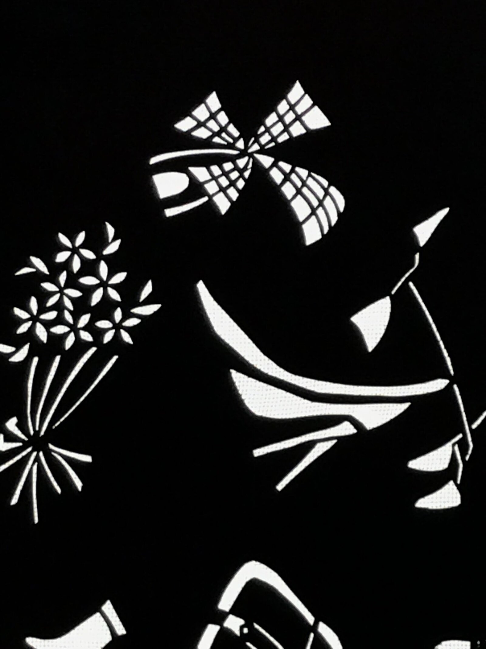 Antique Japanese Katagami Paper Kimono Stencil Katazome Travel Theme Design A802