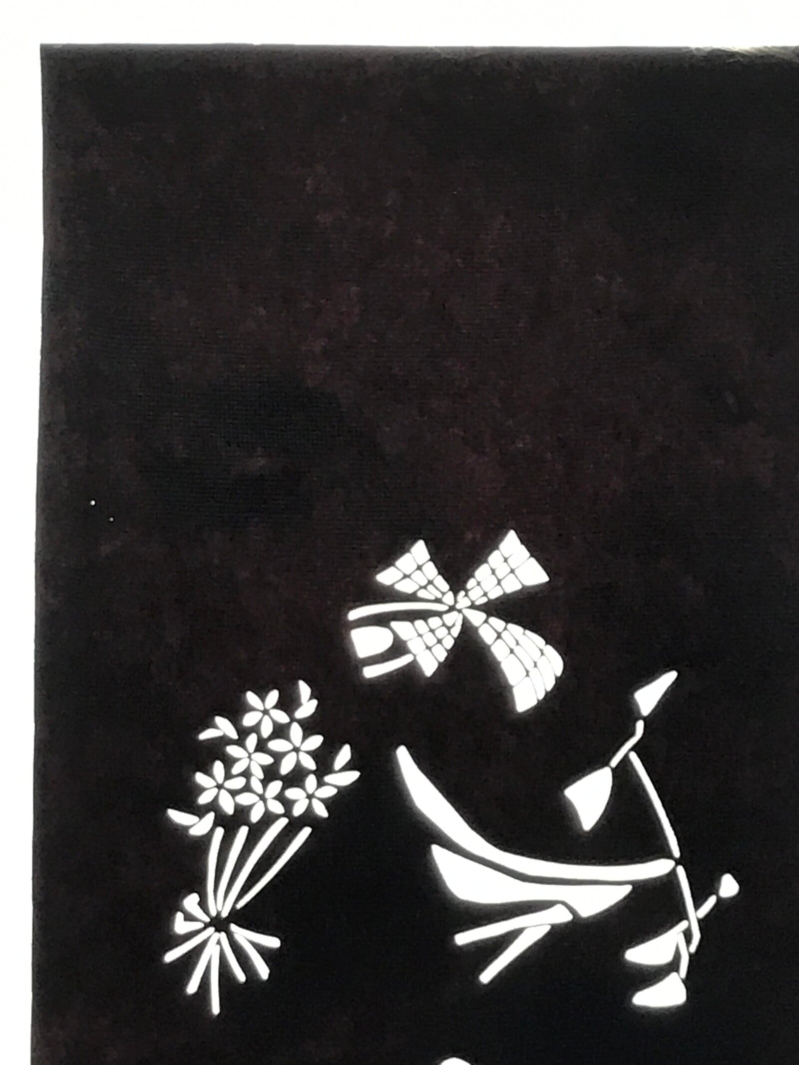 Antique Japanese Katagami Paper Kimono Stencil Katazome Travel Theme Design A802