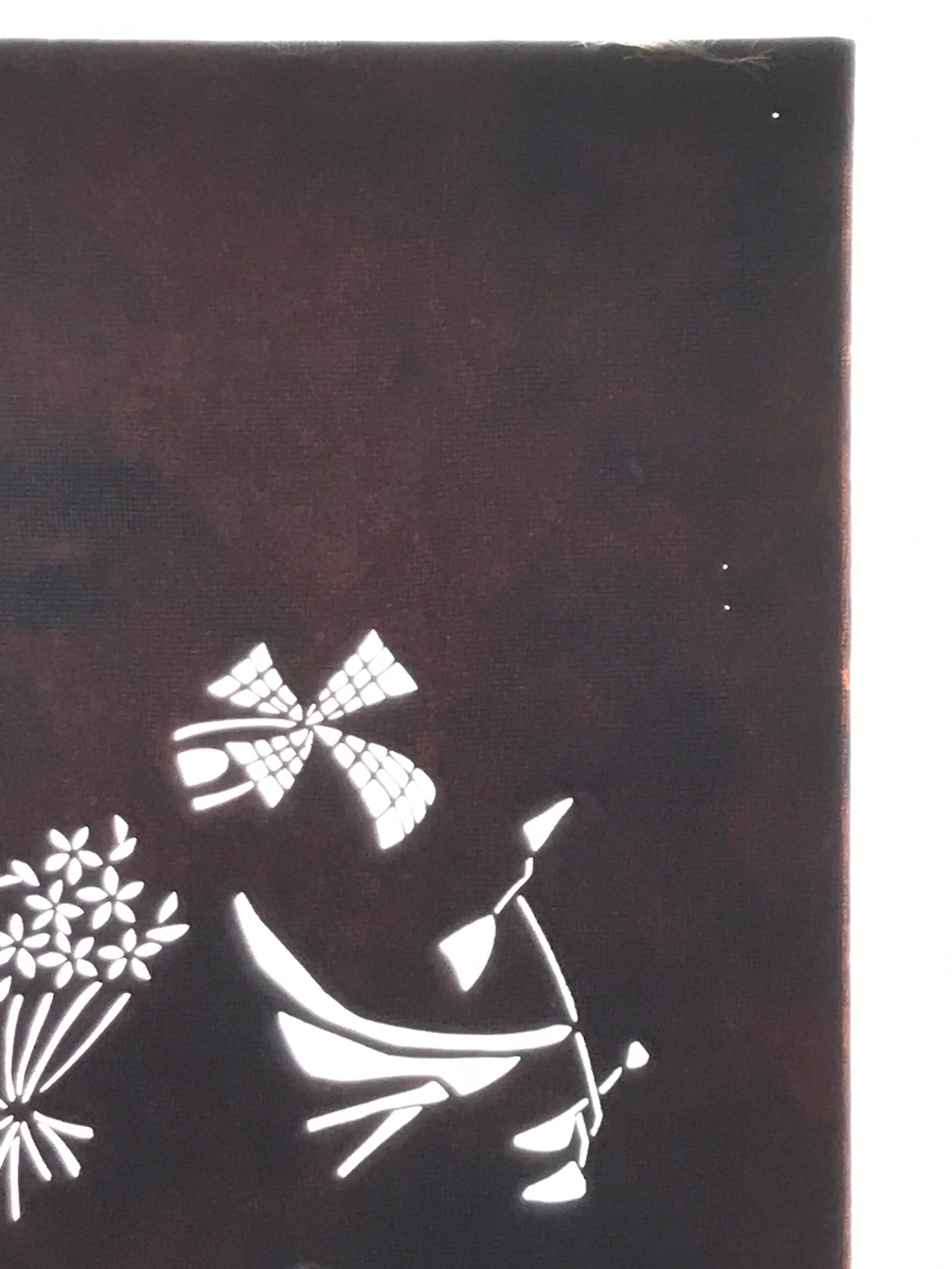 Antique Japanese Katagami Paper Kimono Stencil Katazome Travel Theme Design A802