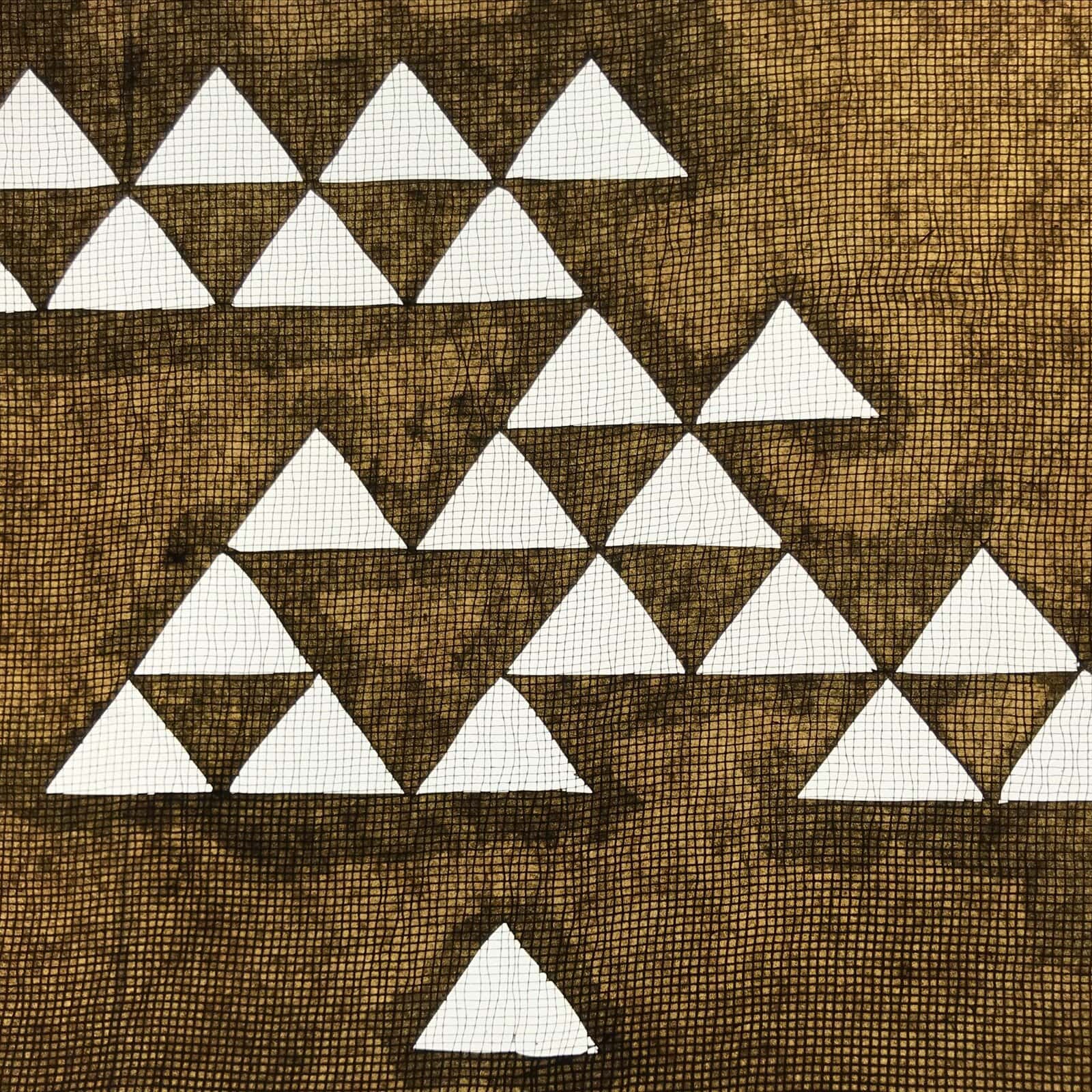 Antique Japanese Katagami Paper Kimono Stencil Katazome Uroko Scale Pattern A765