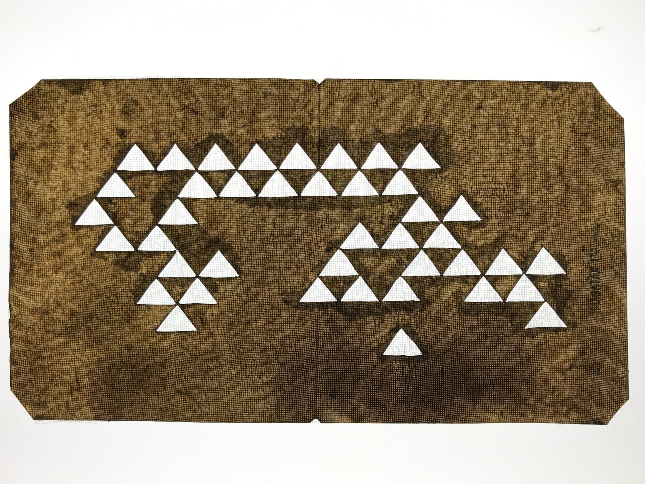 Antique Japanese Katagami Paper Kimono Stencil Katazome Uroko Scale Pattern A765