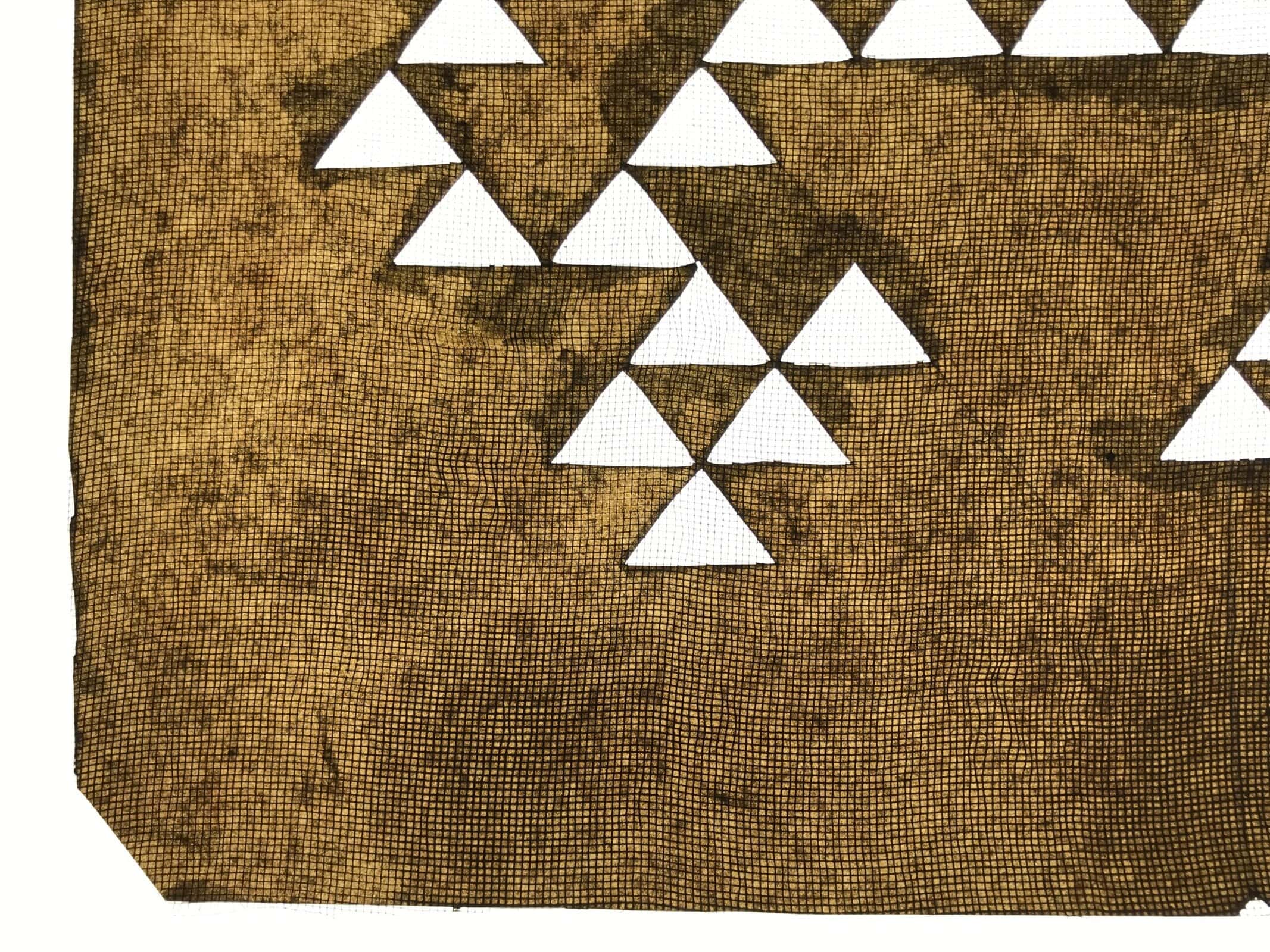 Antique Japanese Katagami Paper Kimono Stencil Katazome Uroko Scale Pattern A765