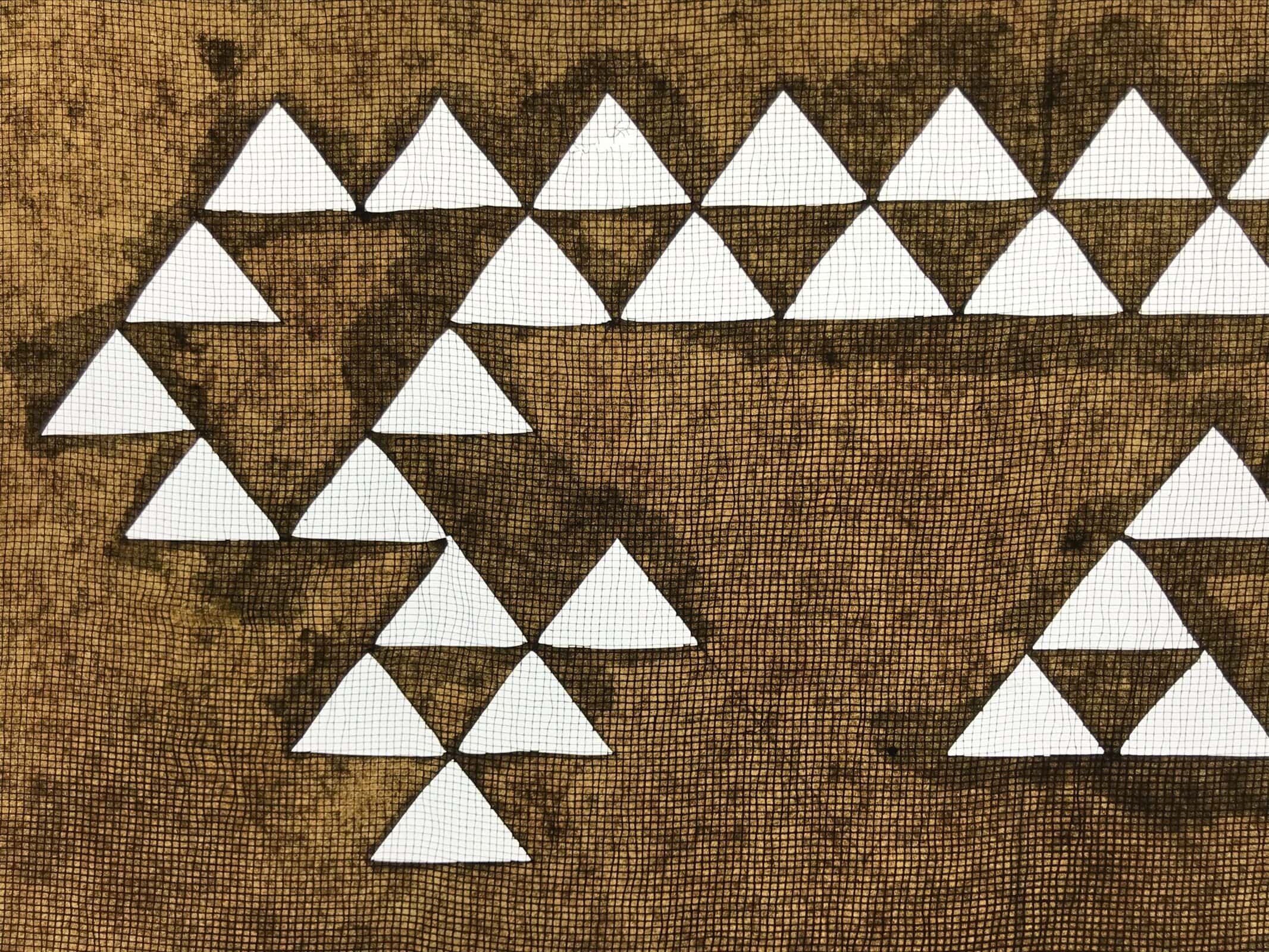 Antique Japanese Katagami Paper Kimono Stencil Katazome Uroko Scale Pattern A765