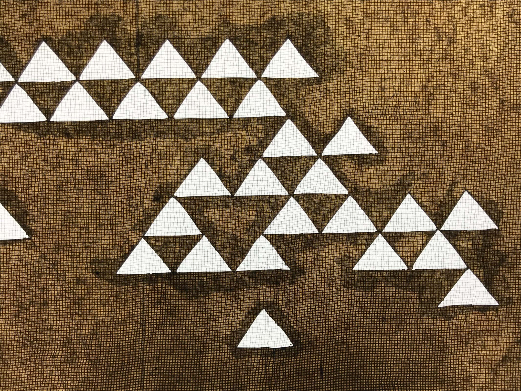 Antique Japanese Katagami Paper Kimono Stencil Katazome Uroko Scale Pattern A765