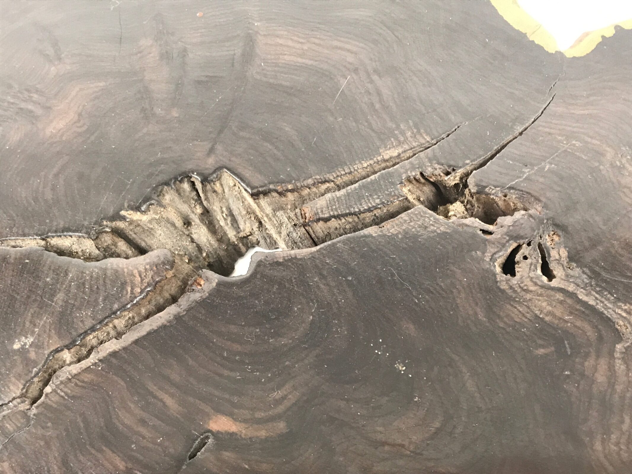 Antique Japanese Wooden Flower Vase Stand Unique Kadai Board Ikebana Brown WT599