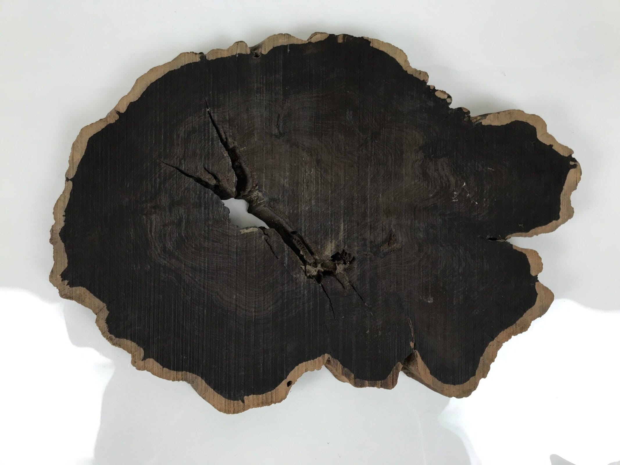 Antique Japanese Wooden Flower Vase Stand Unique Kadai Board Ikebana Brown WT599