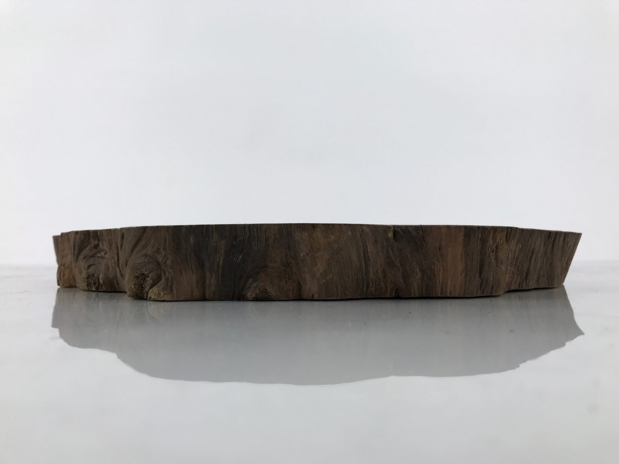 Antique Japanese Wooden Flower Vase Stand Unique Kadai Board Ikebana Brown WT599