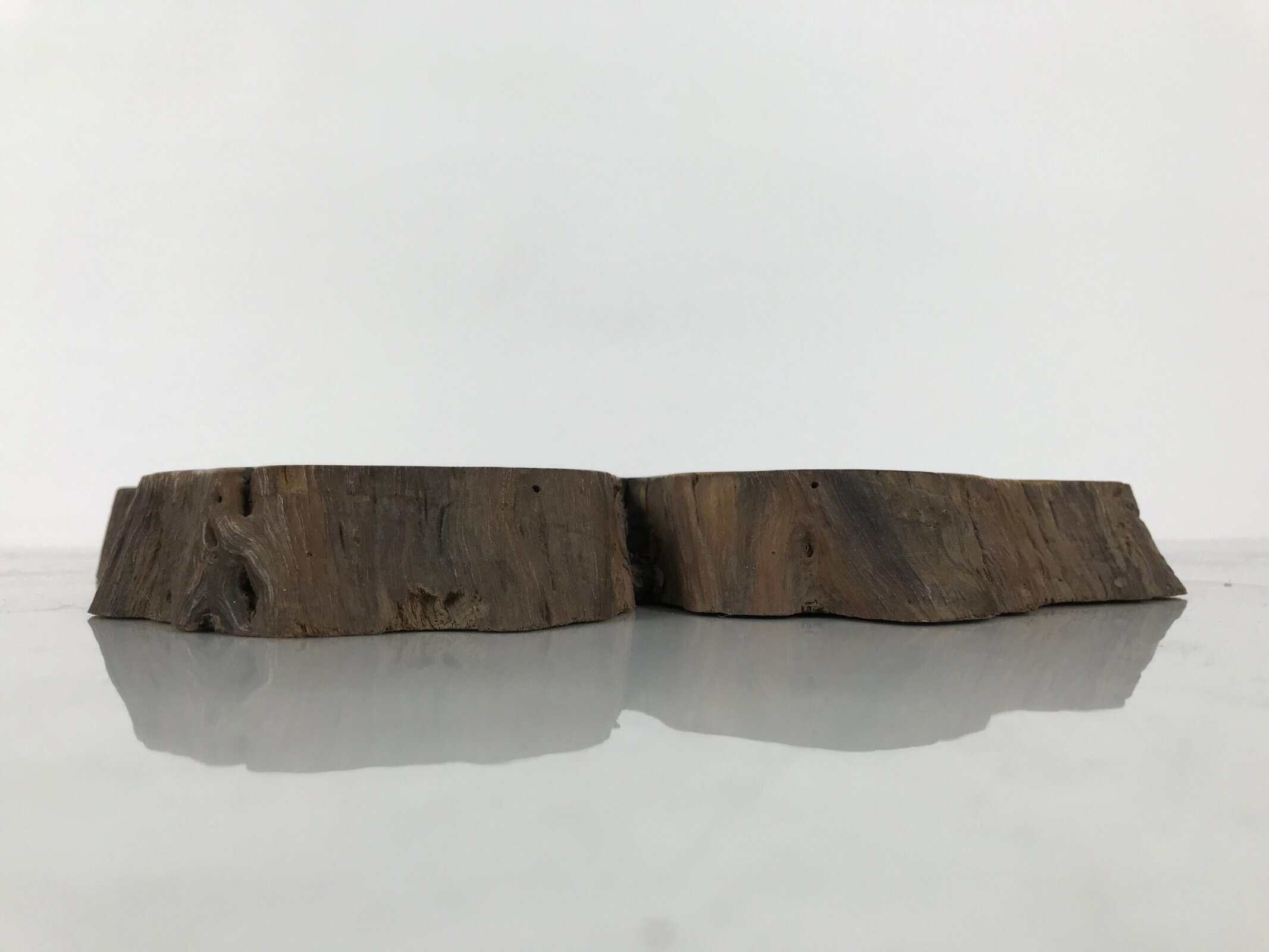 Antique Japanese Wooden Flower Vase Stand Unique Kadai Board Ikebana Brown WT599