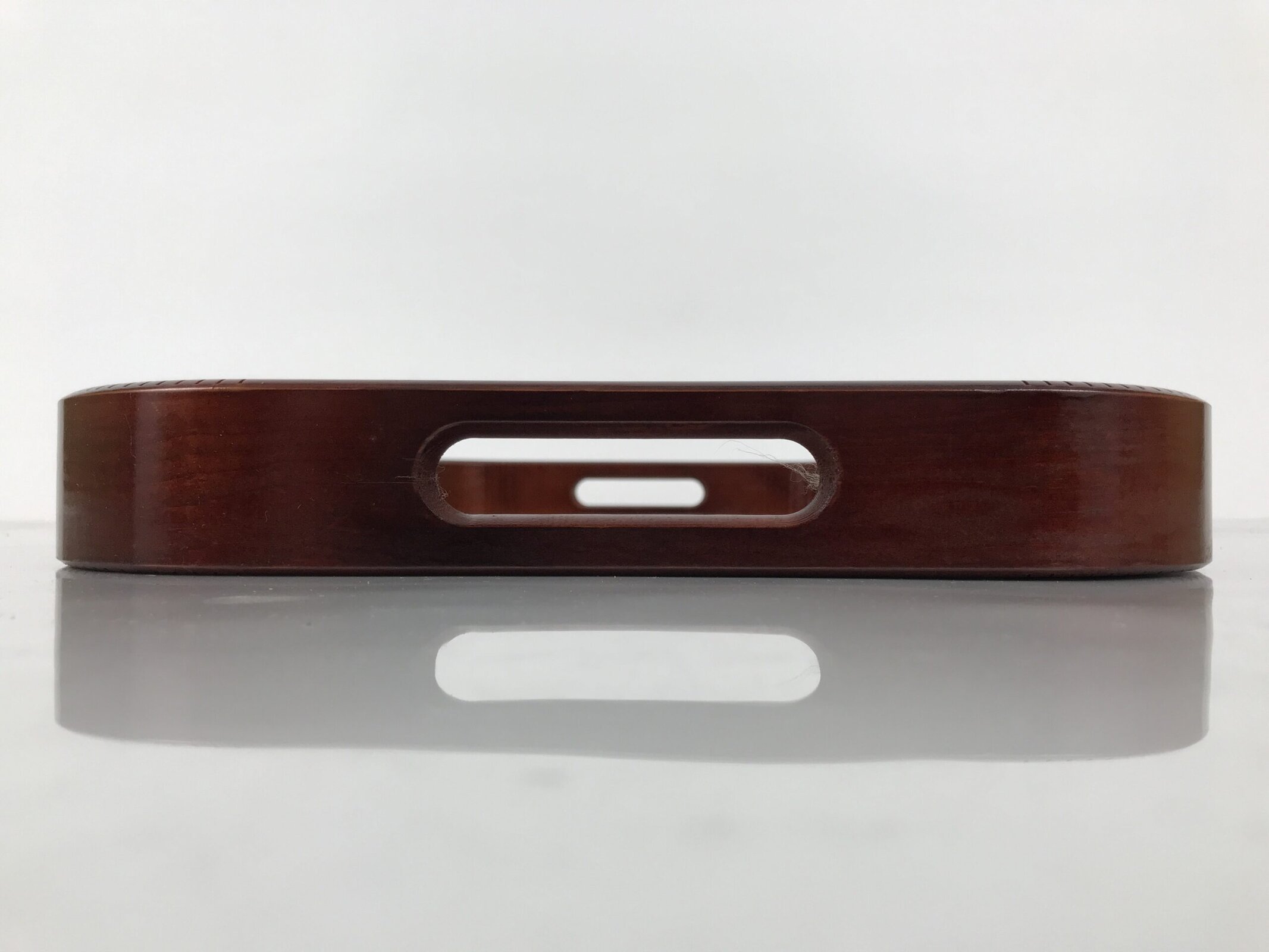 Japanese Brushed Lacquer Wood Serving Tray Obon Vtg Rectangle Floral Makie L586 - Image 8