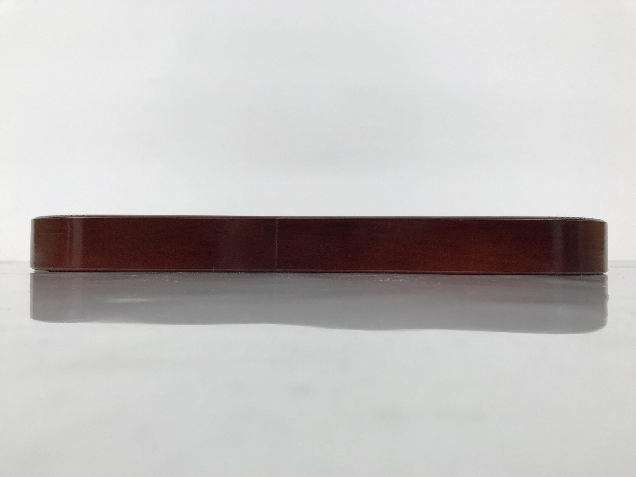 Japanese Brushed Lacquer Wood Serving Tray Obon Vtg Rectangle Floral Makie L586 - Image 9