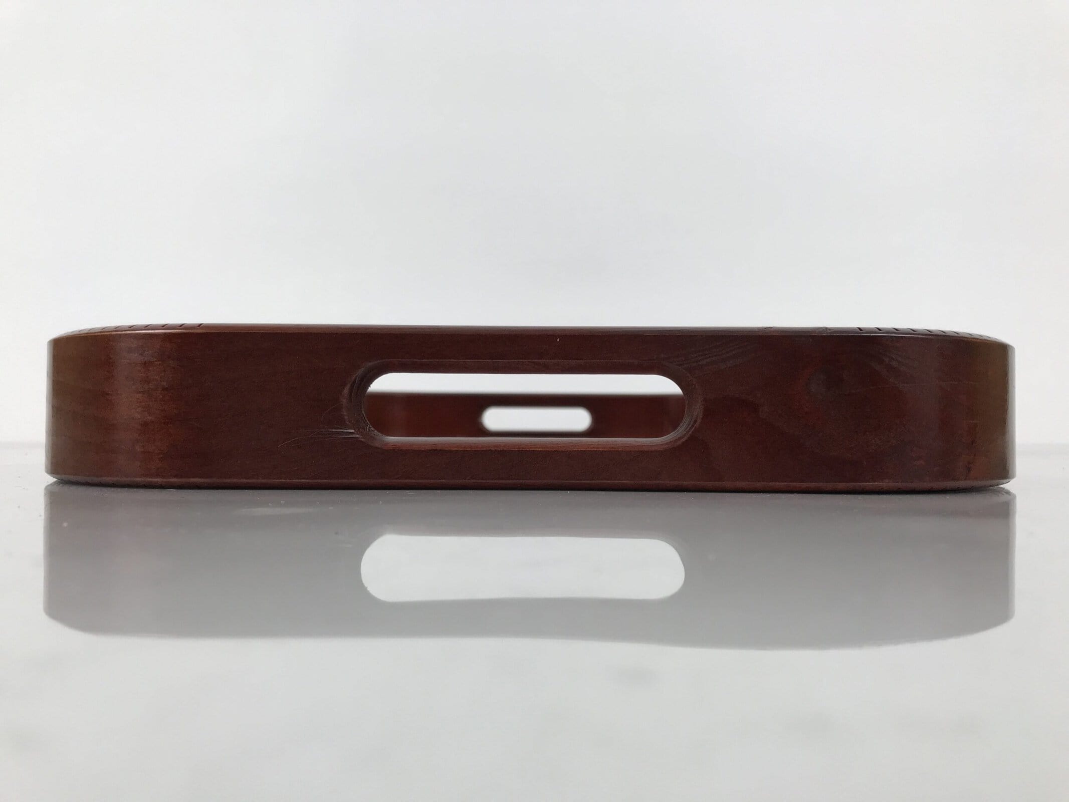 Japanese Brushed Lacquer Wood Serving Tray Obon Vtg Rectangle Floral Makie L586 - Image 10