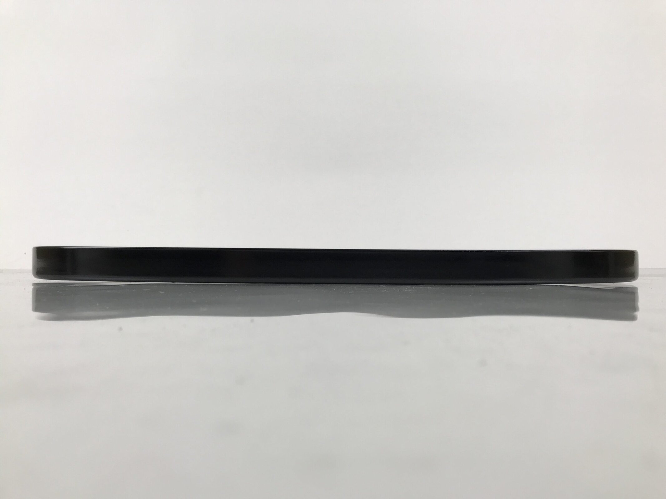 Japanese Lacquered Wood Serving Tray Obon Rectangle Black Gold Makie Pine L590 - Image 8