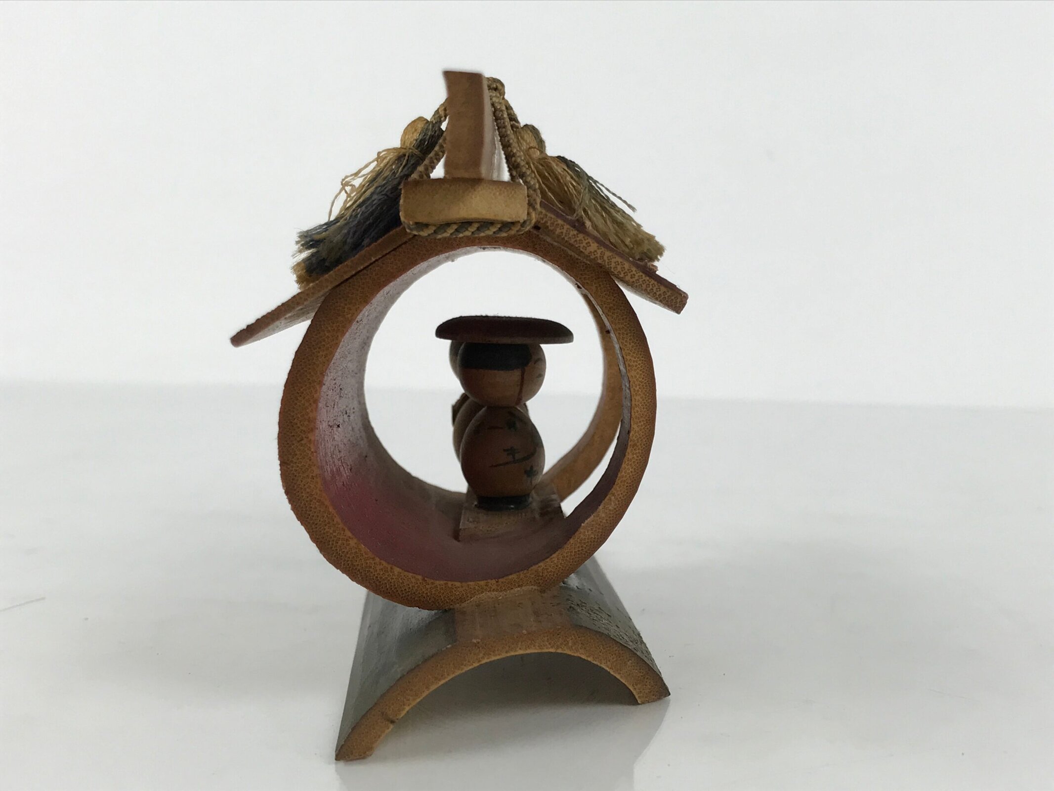 Japanese Bamboo Kokeshi Doll Vtg Kimono Figurine Palanquin Komagatake KF828