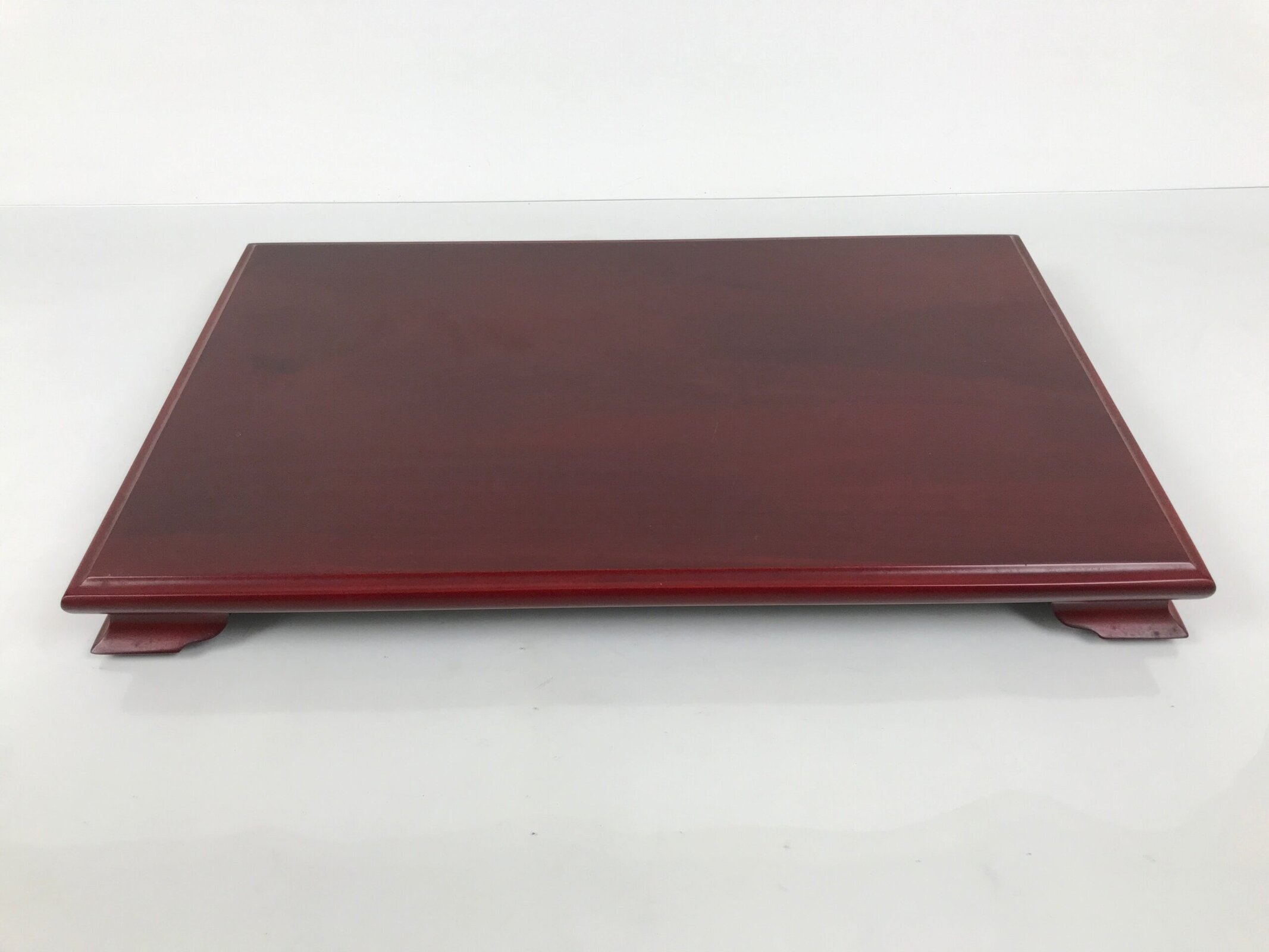 Japanese Brushed Lacquer Wooden Flower Vase Stand Kadai Ikebana Bonsai Red WT597