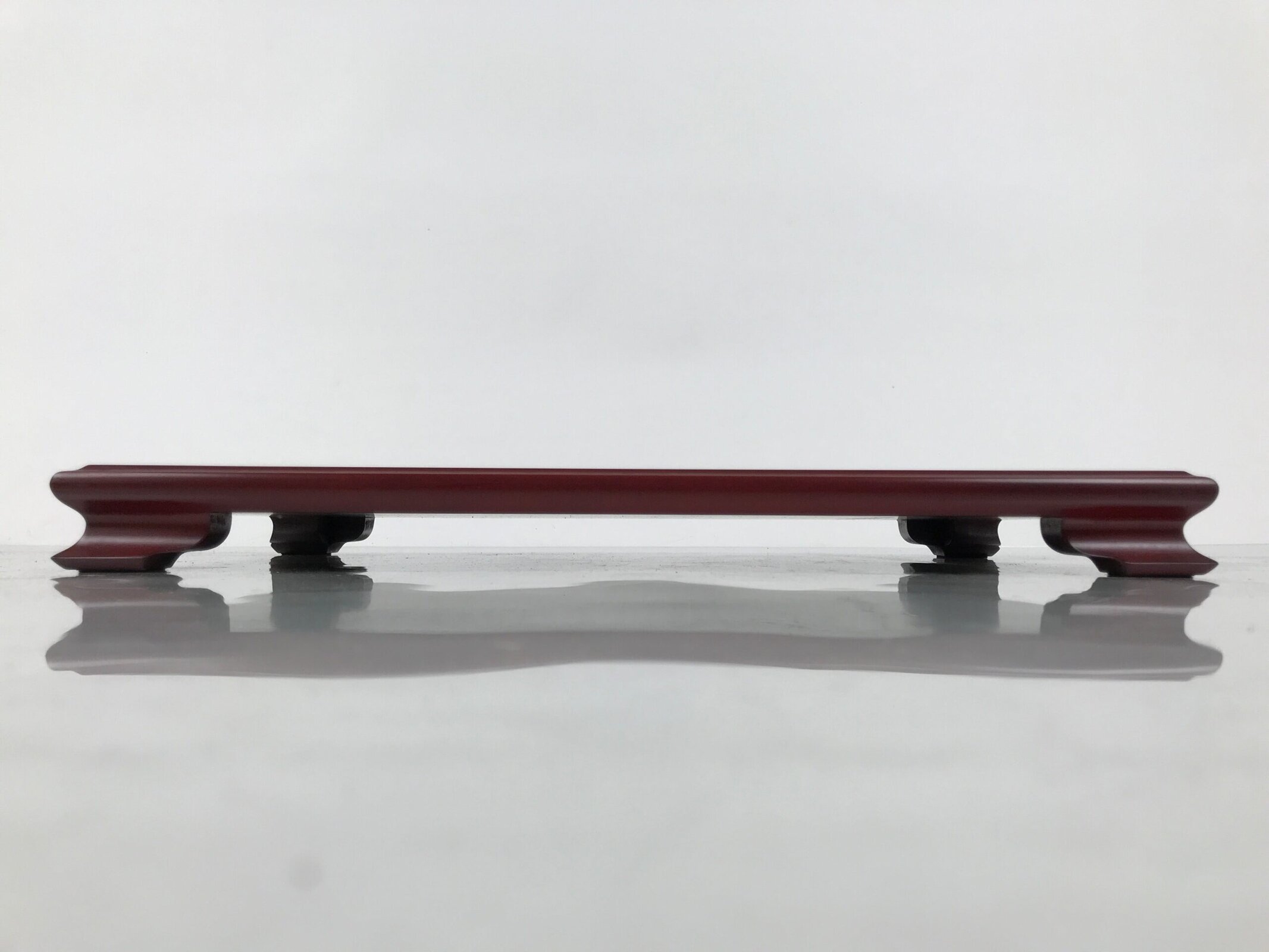 Japanese Brushed Lacquer Wooden Flower Vase Stand Kadai Ikebana Bonsai Red WT597