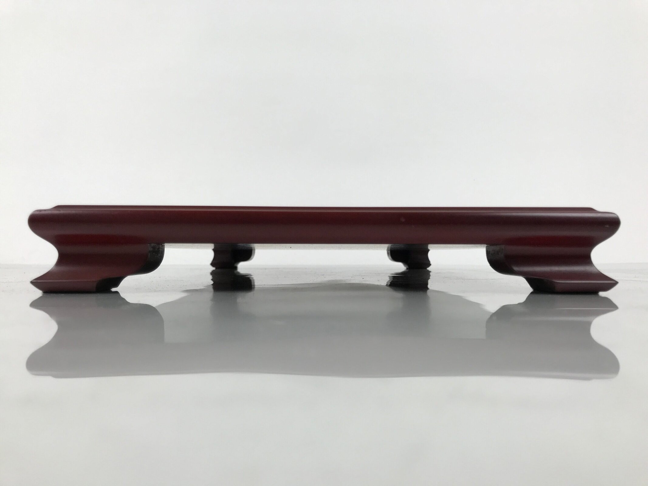 Japanese Brushed Lacquer Wooden Flower Vase Stand Kadai Ikebana Bonsai Red WT597