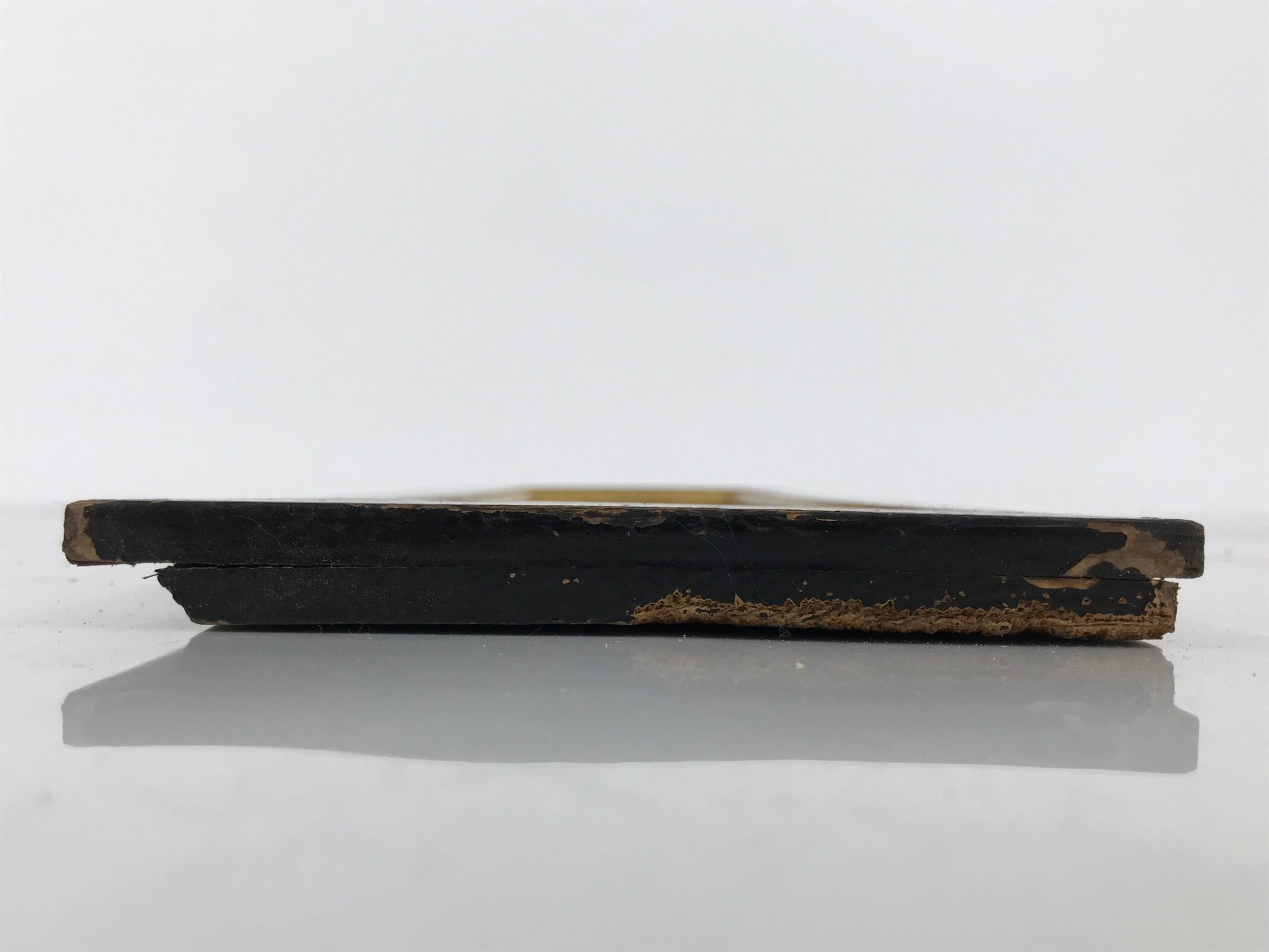 Japanese Buddhist Altar Lacquer Wood Panel Butsudan Spare Part Gold Black BP14