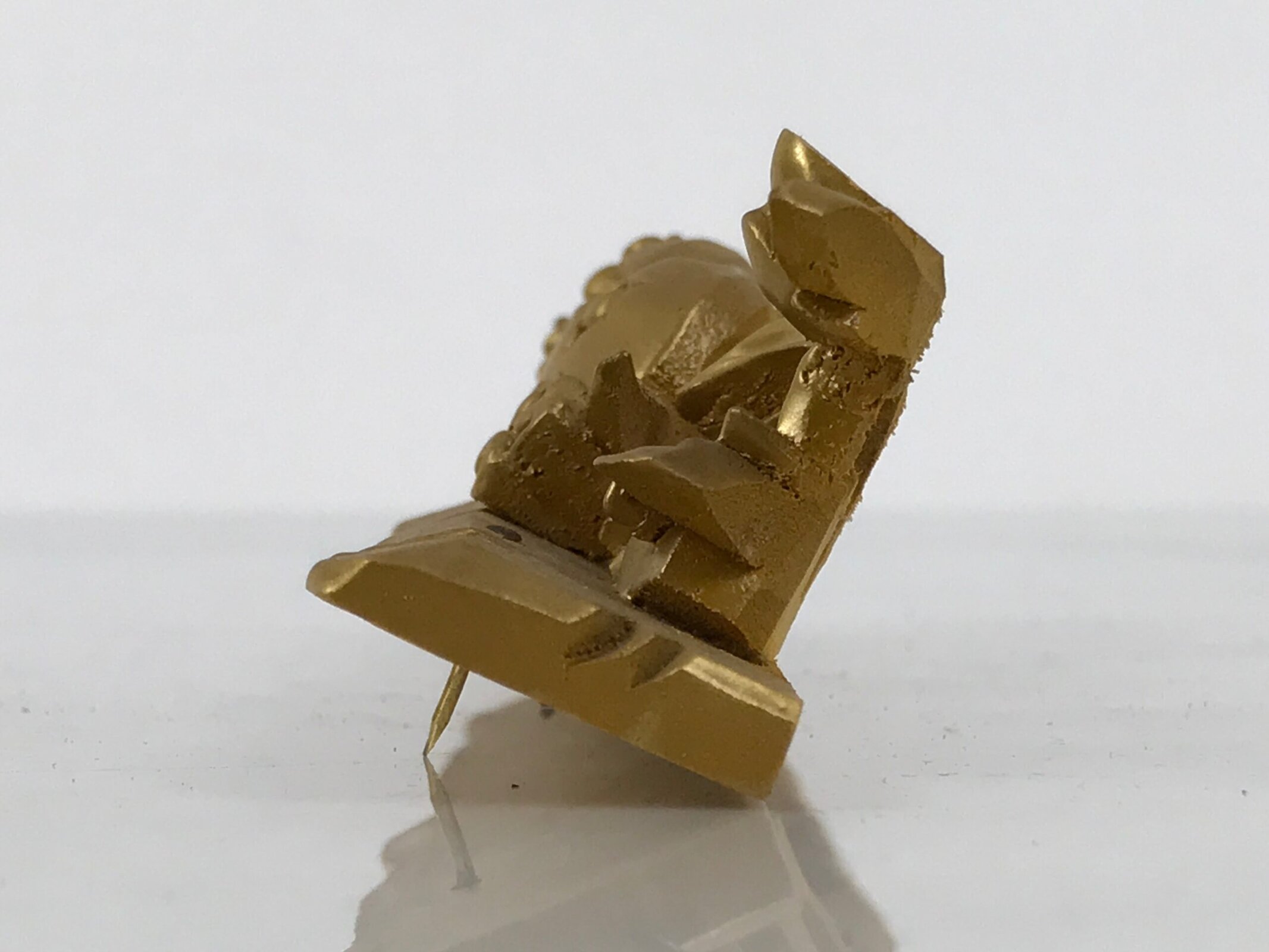 Japanese Buddhist Altar Wood Shishi Lion Dog Vtg Butsudan Spare Part Gold BP2