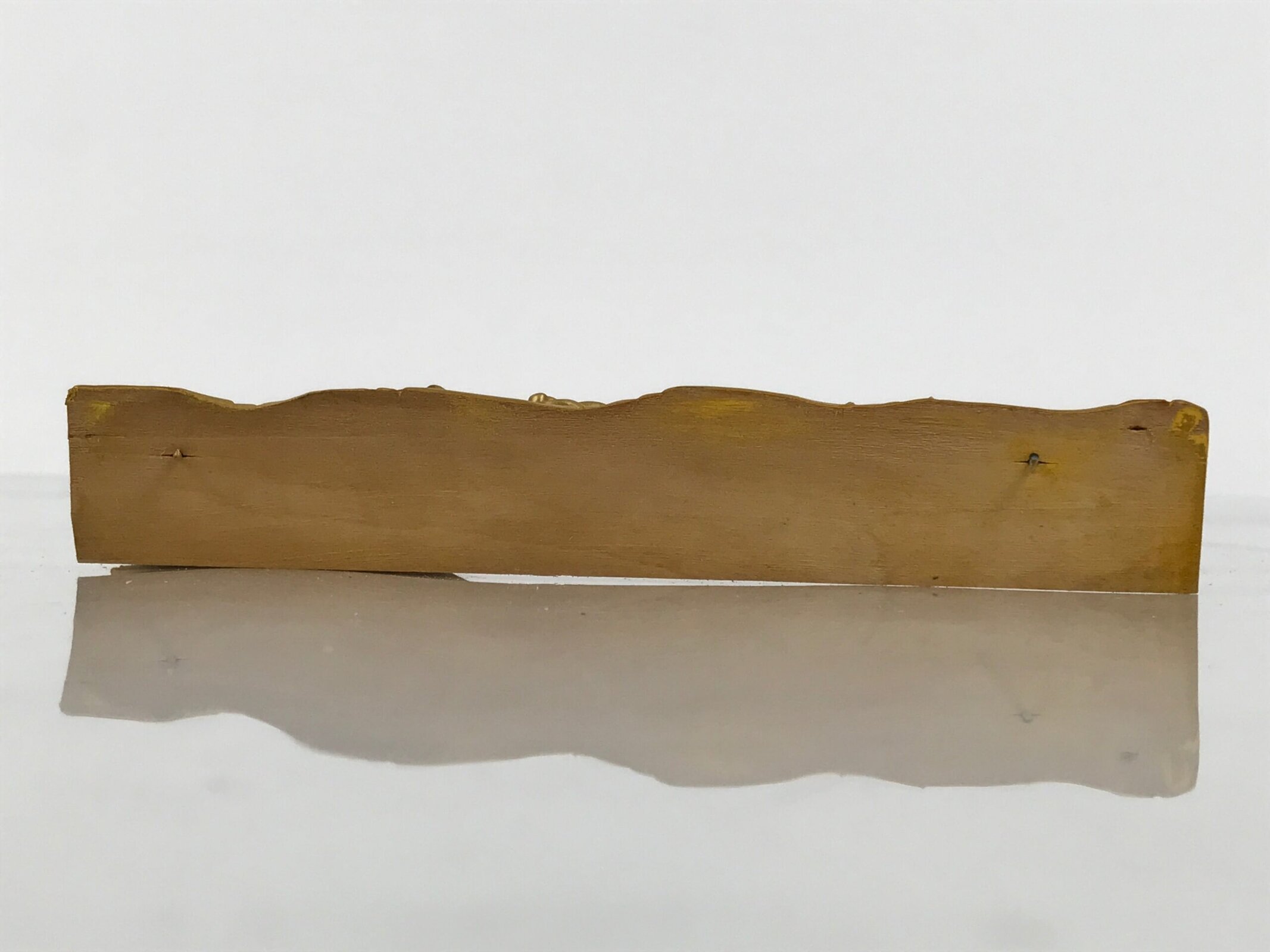 Japanese Buddhist Altar Wood Shishi Lion Dog Vtg Butsudan Spare Part Gold BP2