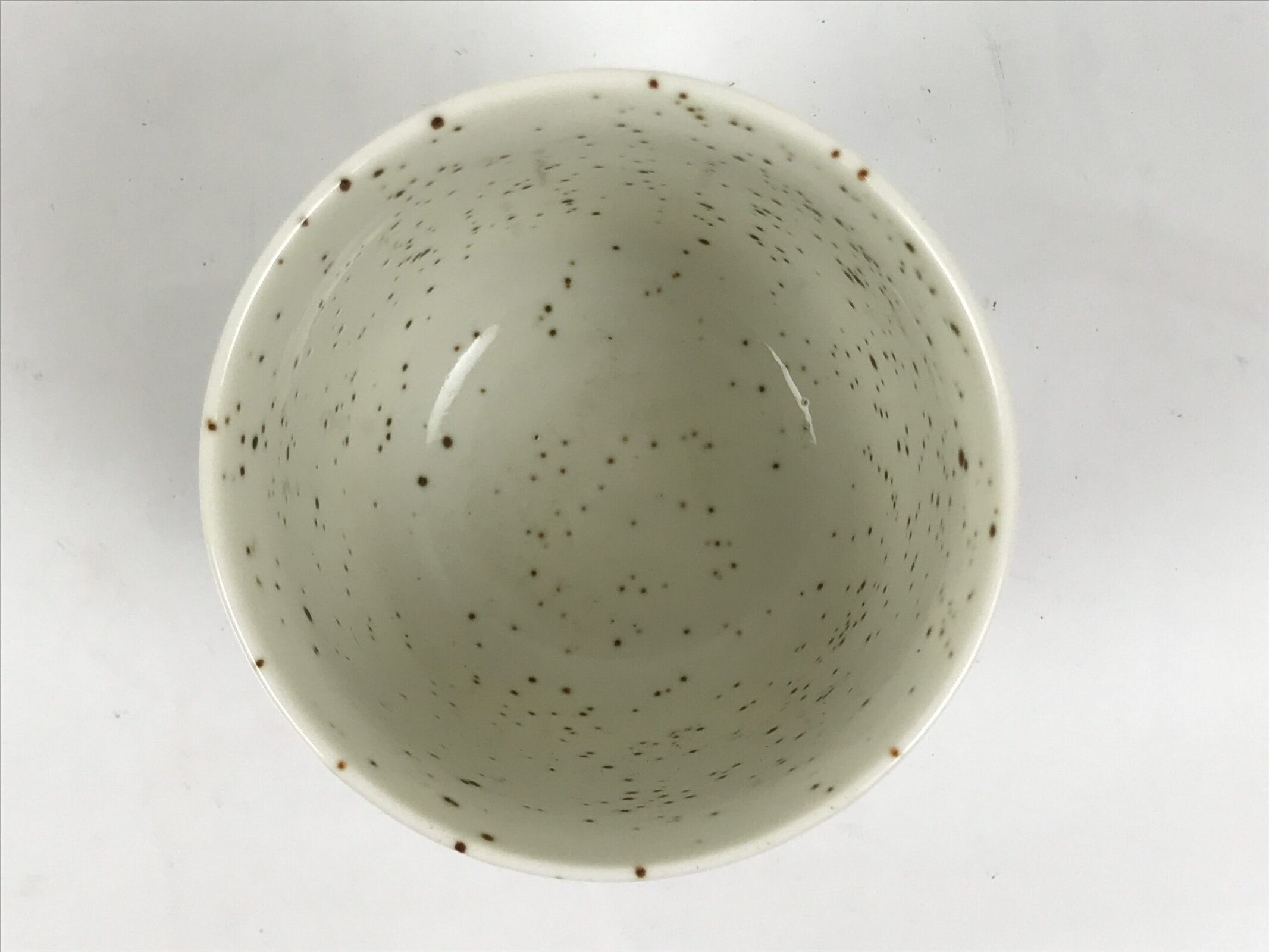 Japanese Ceramic Lidded Bowl Mushiwan Cup Pottery White Blue Bamboo Leaves Y547