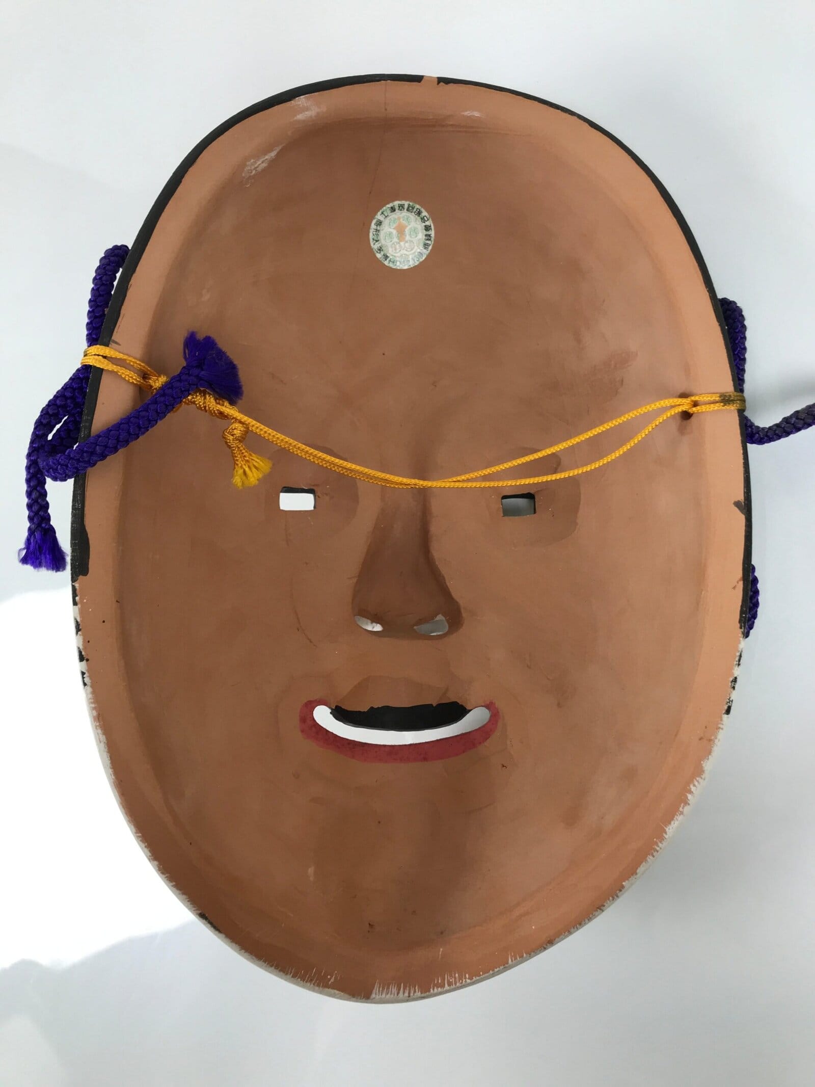 Japanese Ceramic Noh Mask Koomote Young Woman Vtg Nohmen Girl Kagura Dance OM106