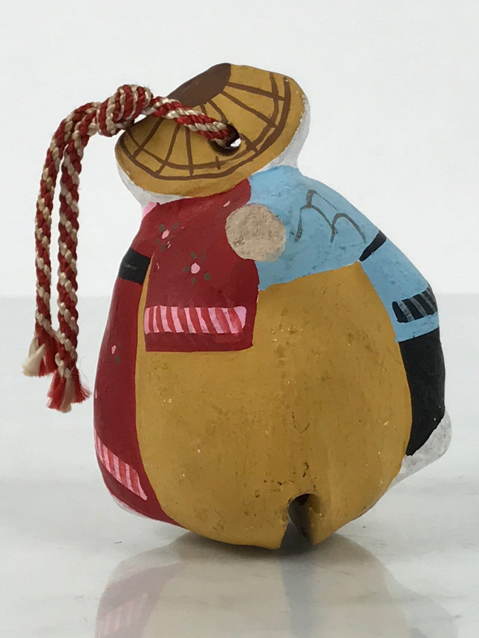 Japanese Clay Bell Dorei Awa Odori Dancers Vtg Tsuchi-Suzu Yukata Happi DR637