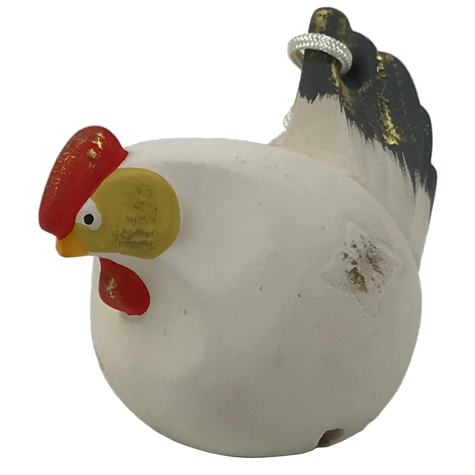 Japanese Clay Bell Dorei Chicken Vtg Tsuchi-Suzu Zodiac Animal Rooster DR639